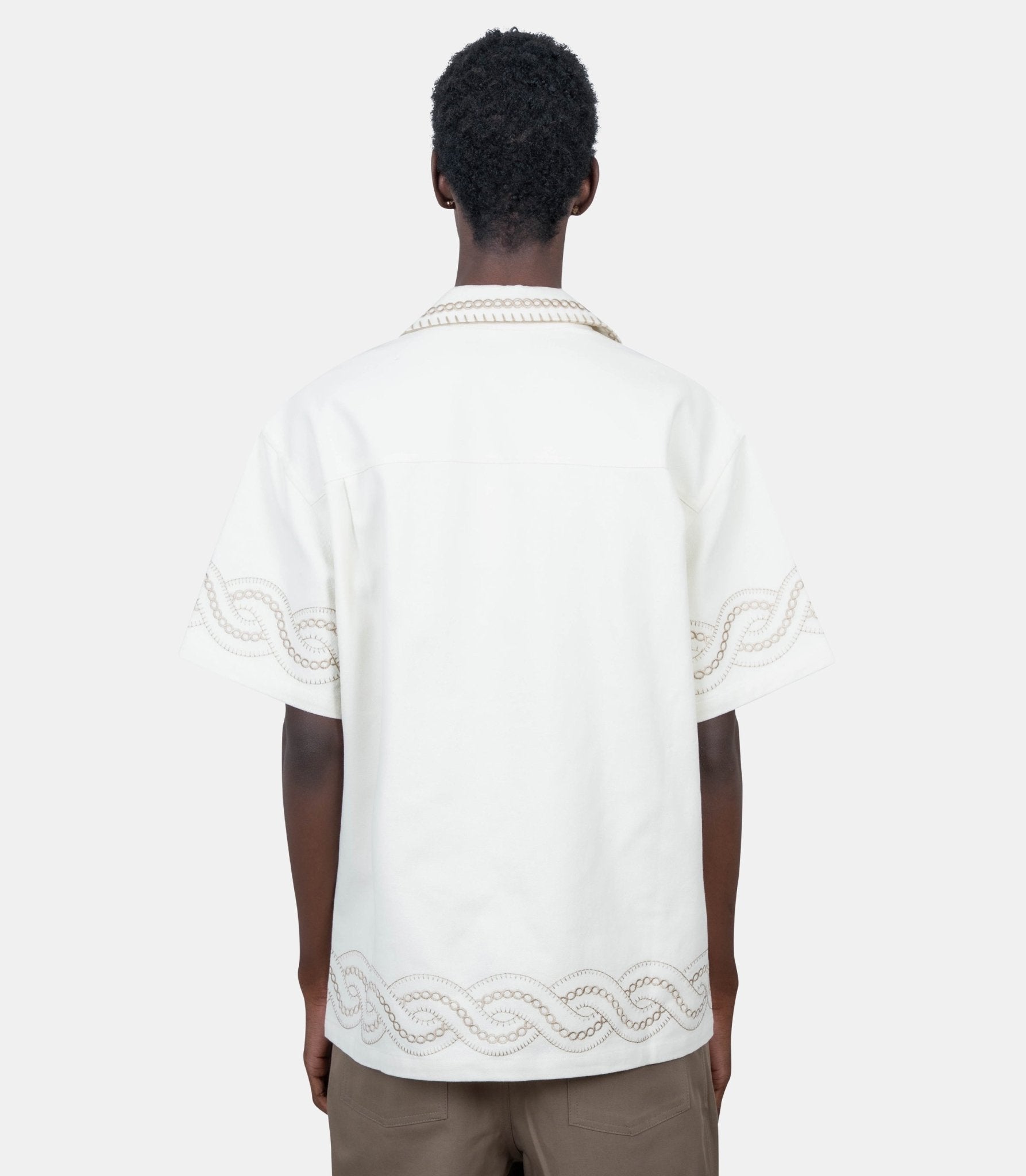 La chemise brodée tresses - H - SH227 - CO215 - CM - S - Drôle de monsieur