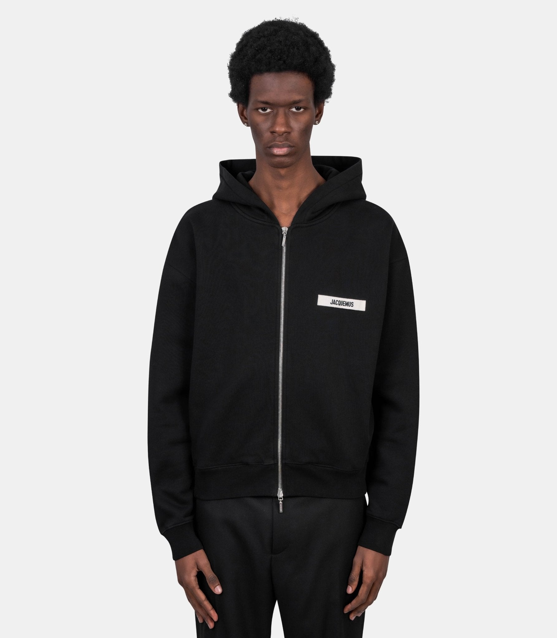 Le hoodie zip gros grain - 24HHOM00257AJ00126-990-S - Jacquemus