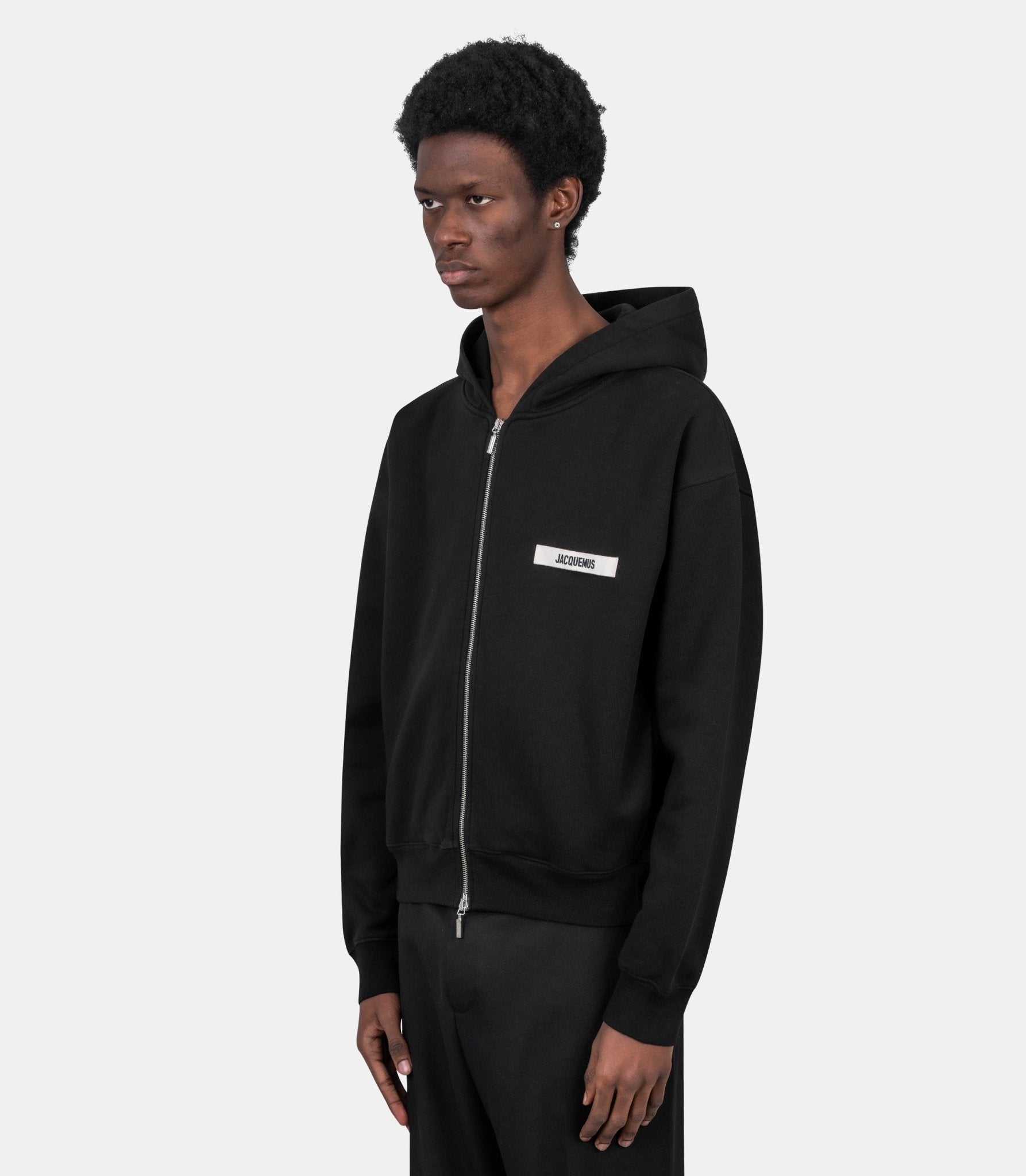 Le hoodie zip gros grain - 24HHOM00257AJ00126-990-S - Jacquemus