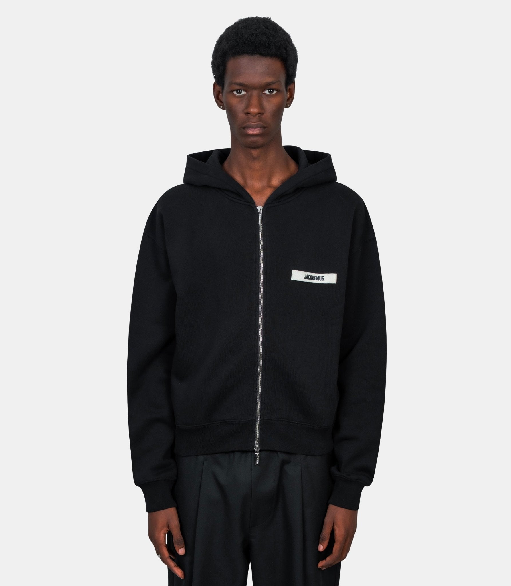Le hoodie zip gros grain - 24HHOM00257AJ00126 - 990 - XS - Jacquemus