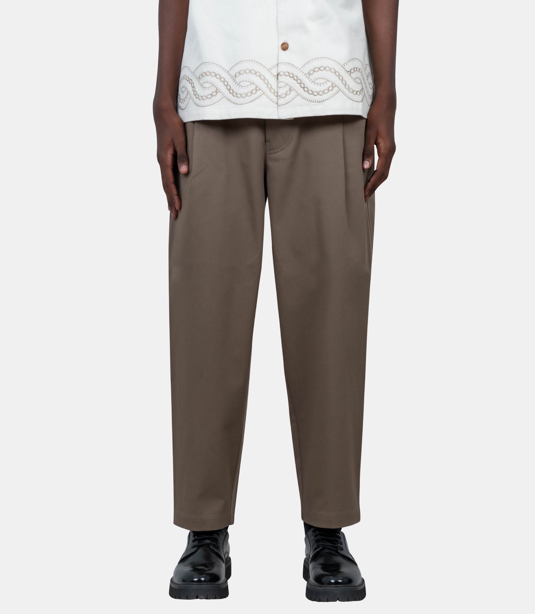 Le pantalon cropped twill - H - BP155 - CO214 - TA - XS - Drôle de monsieur