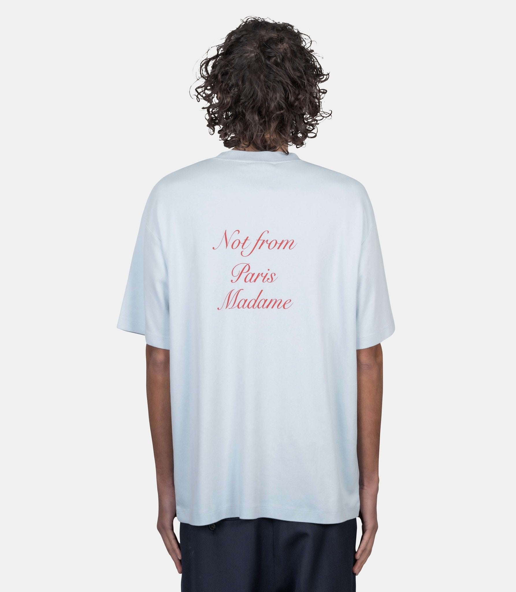 Le t-shirt slogan calligraphy - K-TS209-CO002-LBE-XXS - Drôle de monsieur