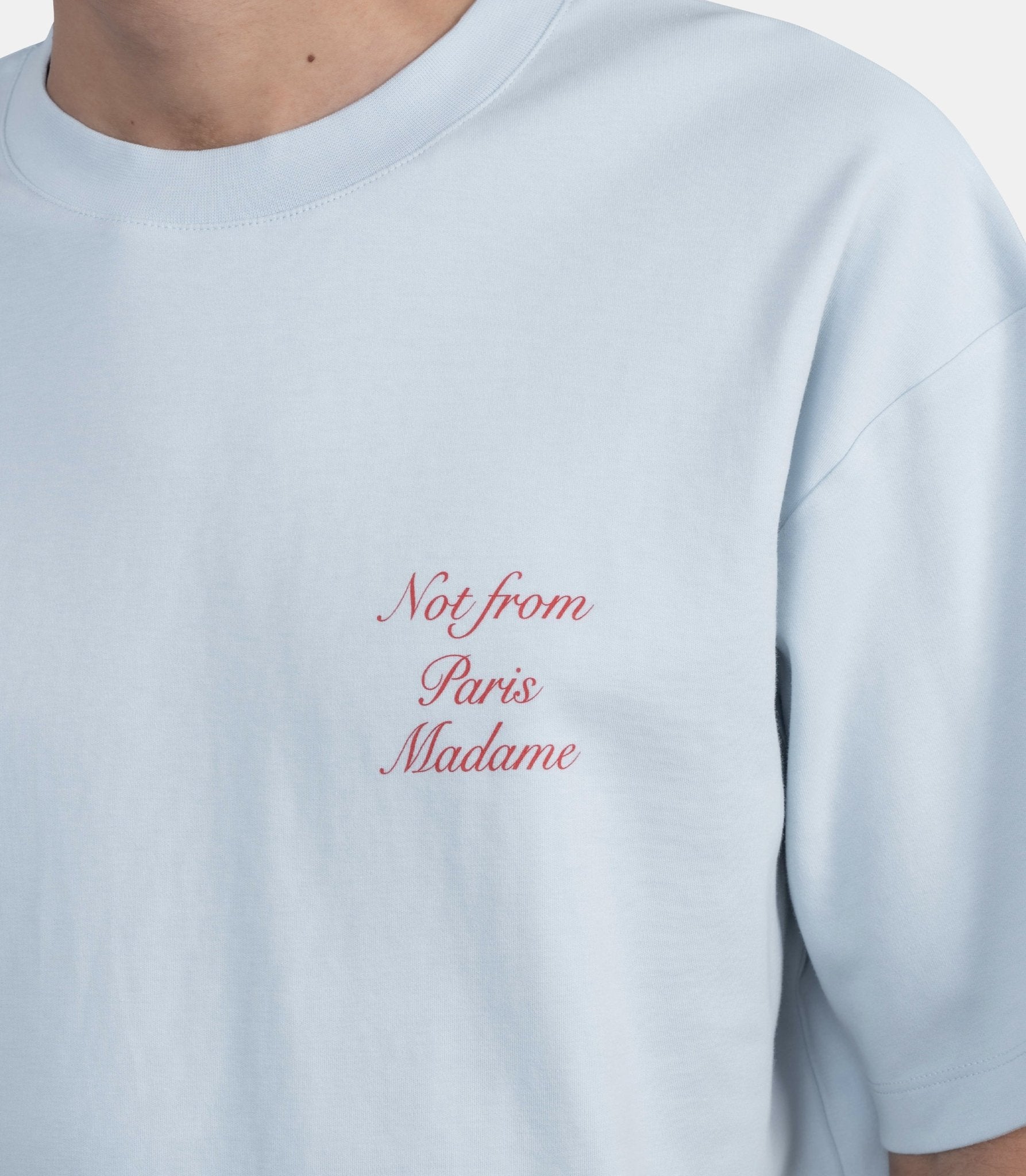 Le t-shirt slogan calligraphy - K-TS209-CO002-LBE-XXS - Drôle de monsieur