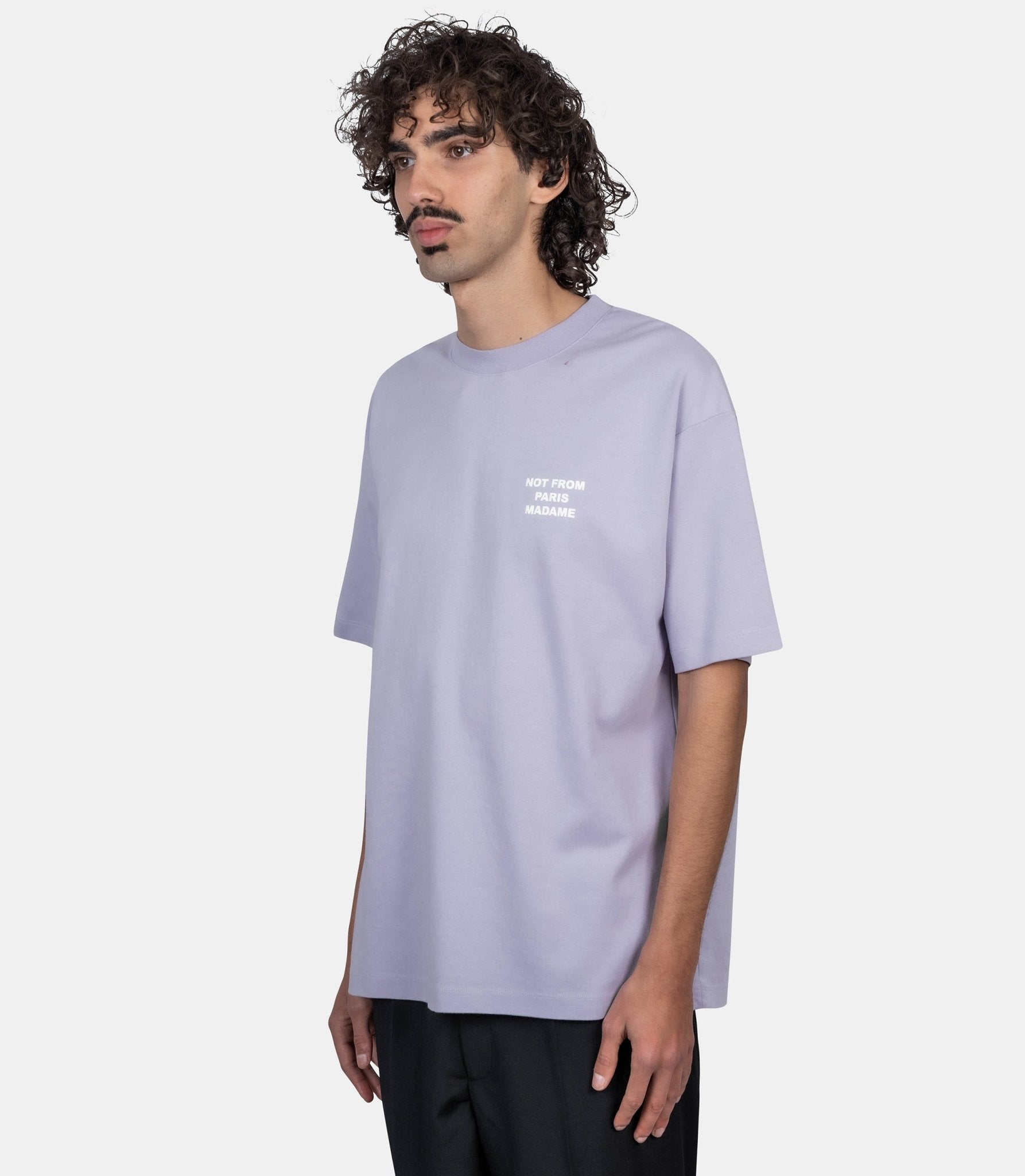 Le t-shirt slogan - K-TS203-CO002-LAV-XXS - Drôle de monsieur