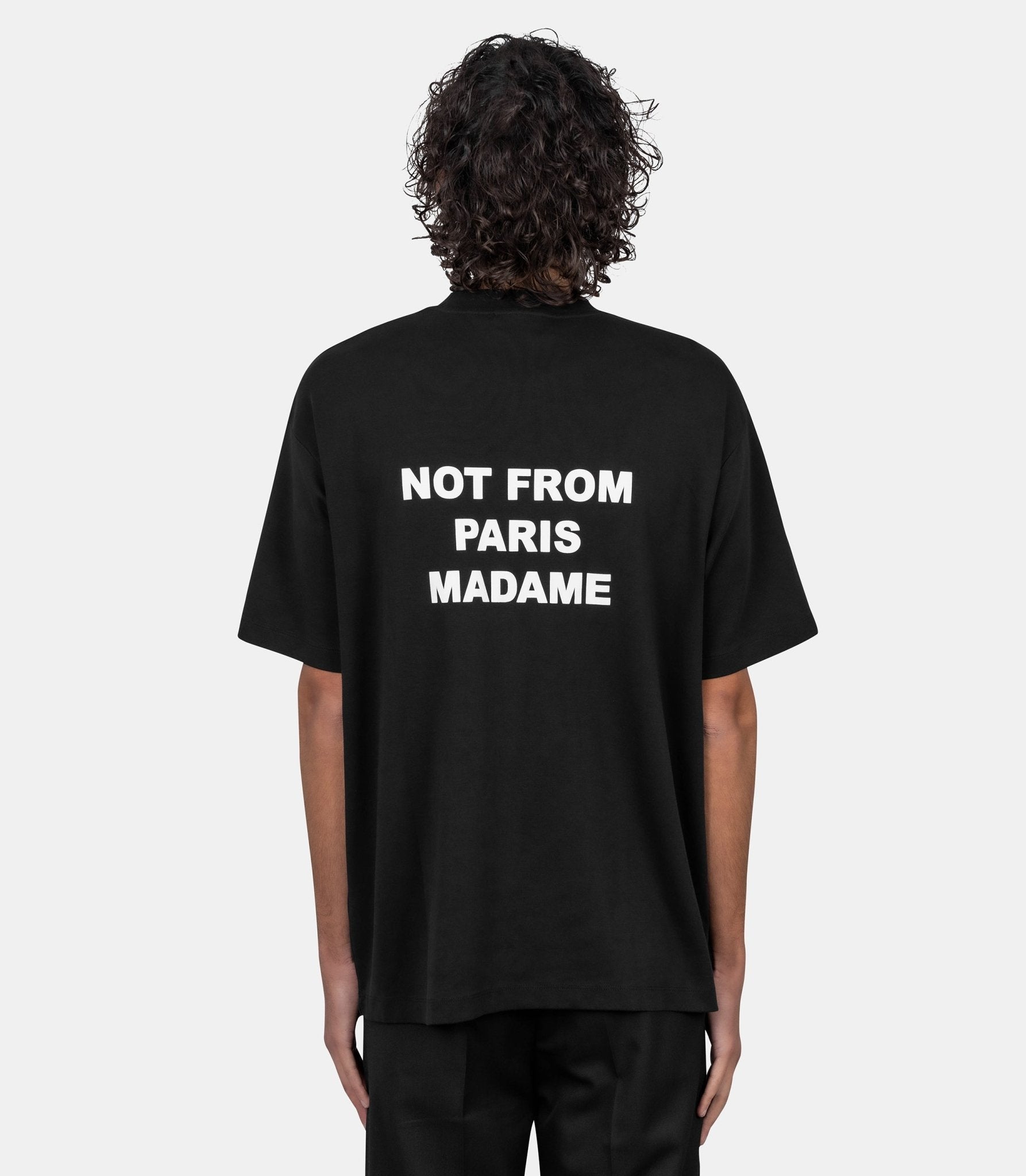 Le t-shirt slogan - PERM-TS203-CO002-BL-XS - Drôle de monsieur