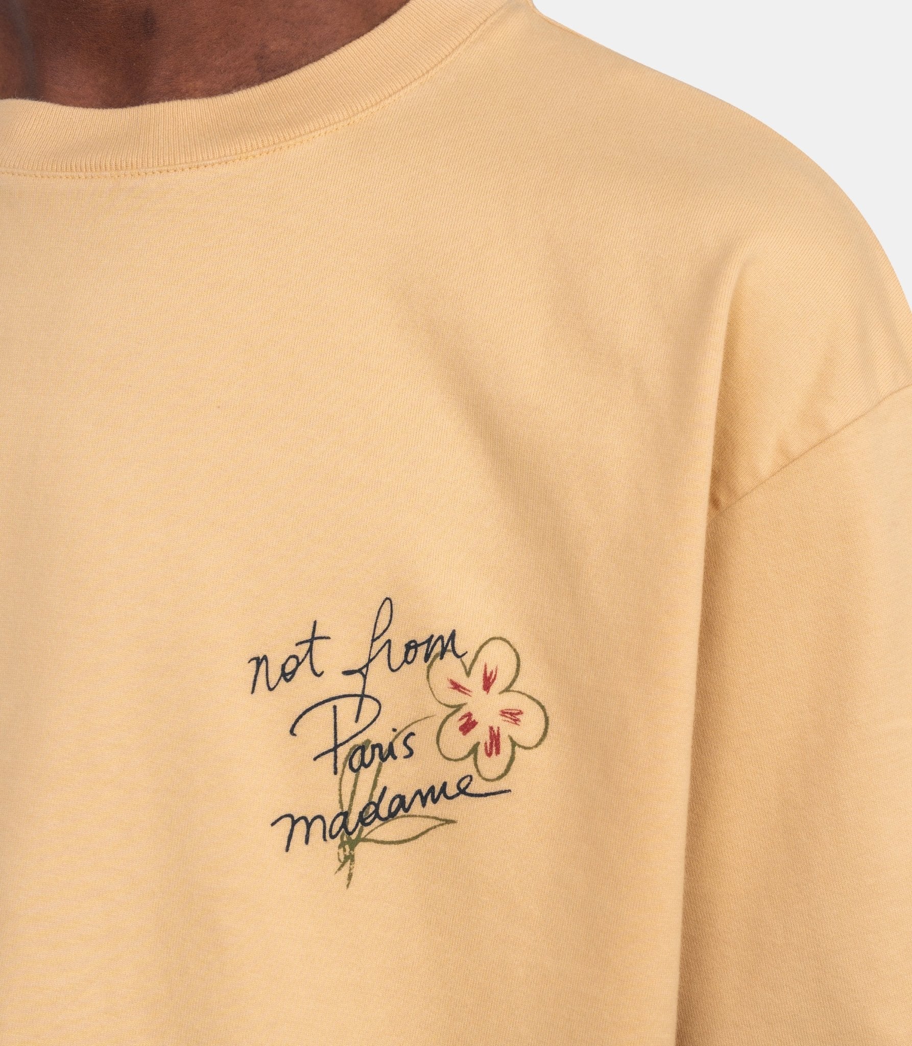 Le t-shirt slogan esquisse - L-TS188-CO248-OC-XS - Drôle de monsieur