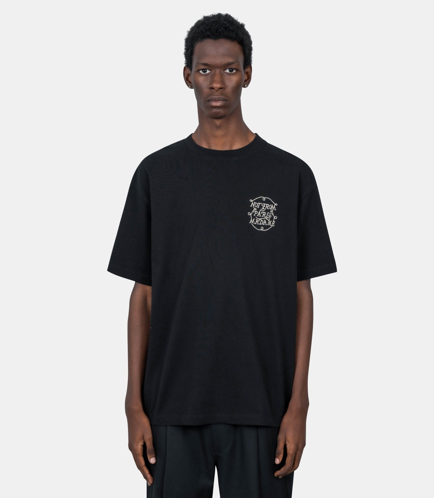 Le t-shirt slogan tresses - H - TS259 - CO134 - BL - XS - Drôle de monsieur