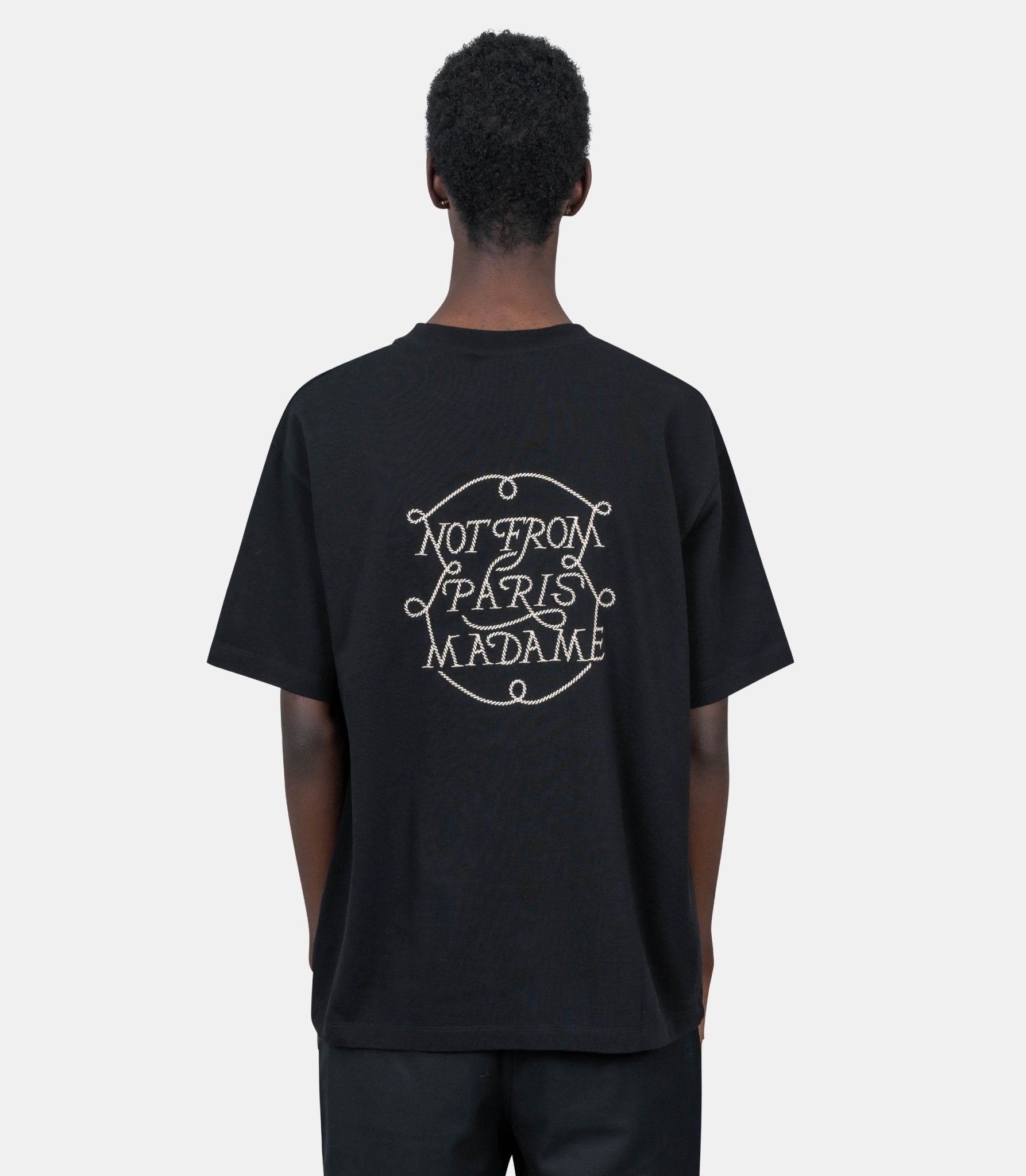 Le t-shirt slogan tresses - H - TS259 - CO134 - BL - XS - Drôle de monsieur