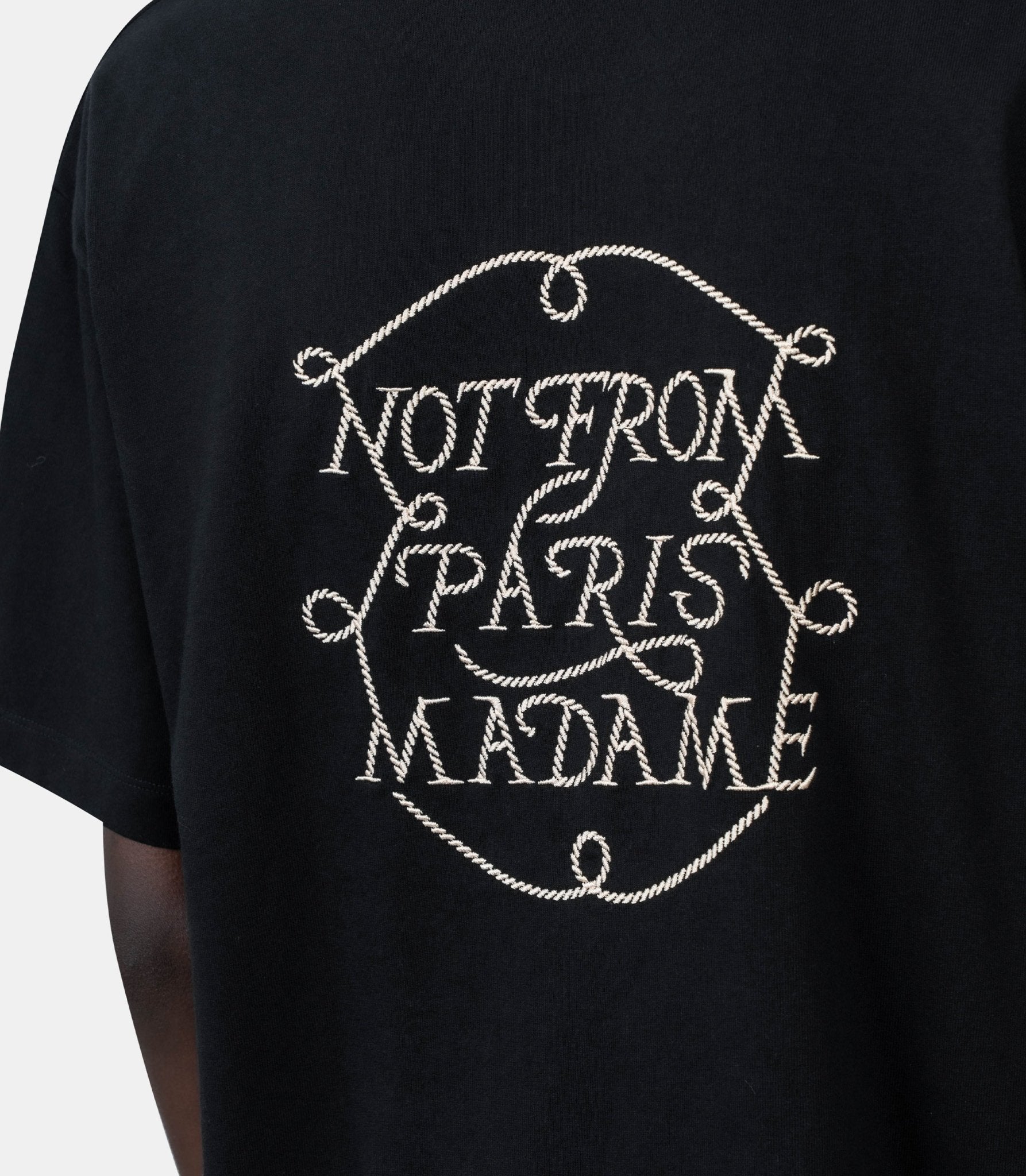 Le t-shirt slogan tresses - H - TS259 - CO134 - BL - XS - Drôle de monsieur