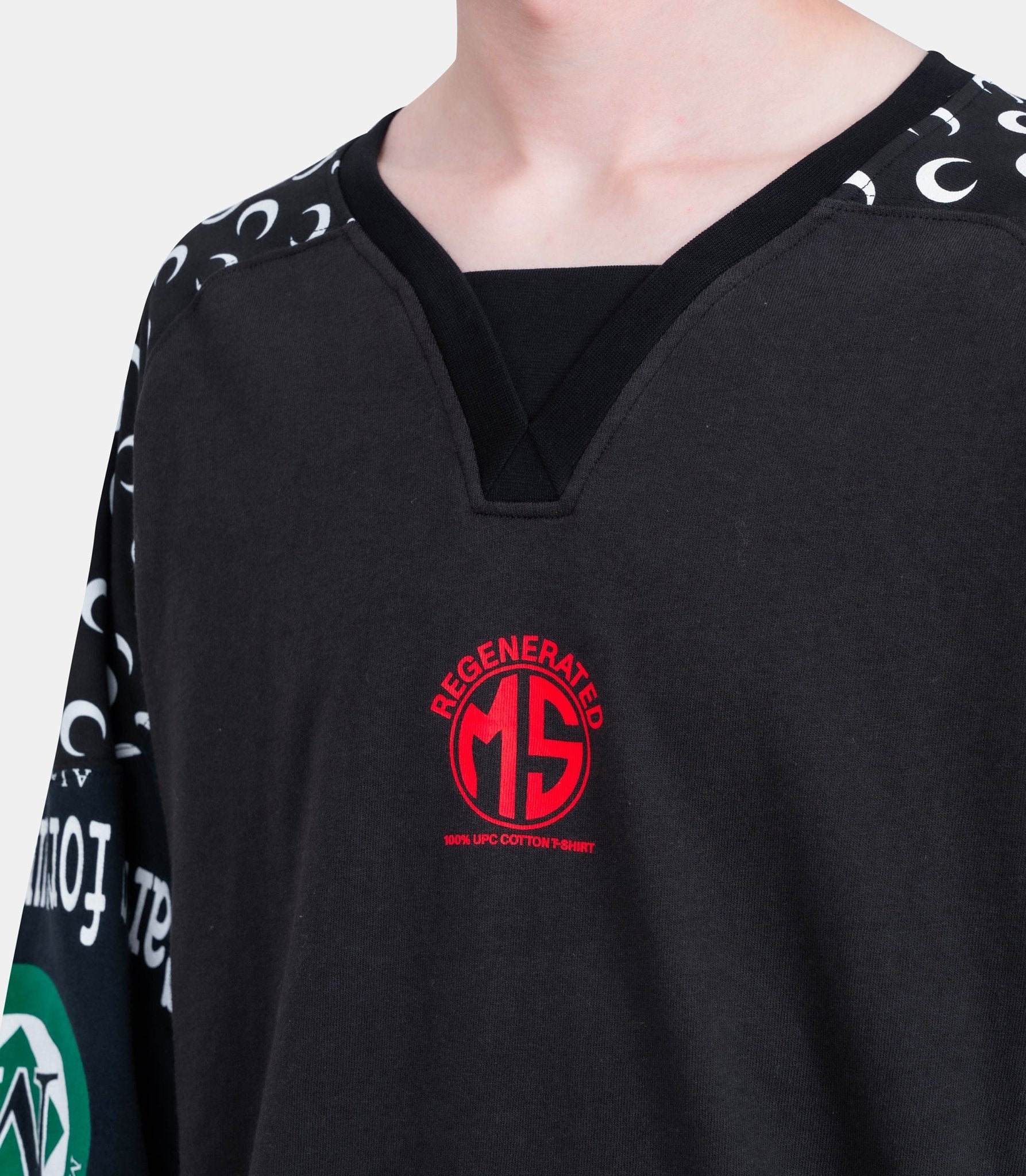 Longsleeve graphique hockey - MTT095AUJER0003-UJER0003-XS - Marine serre