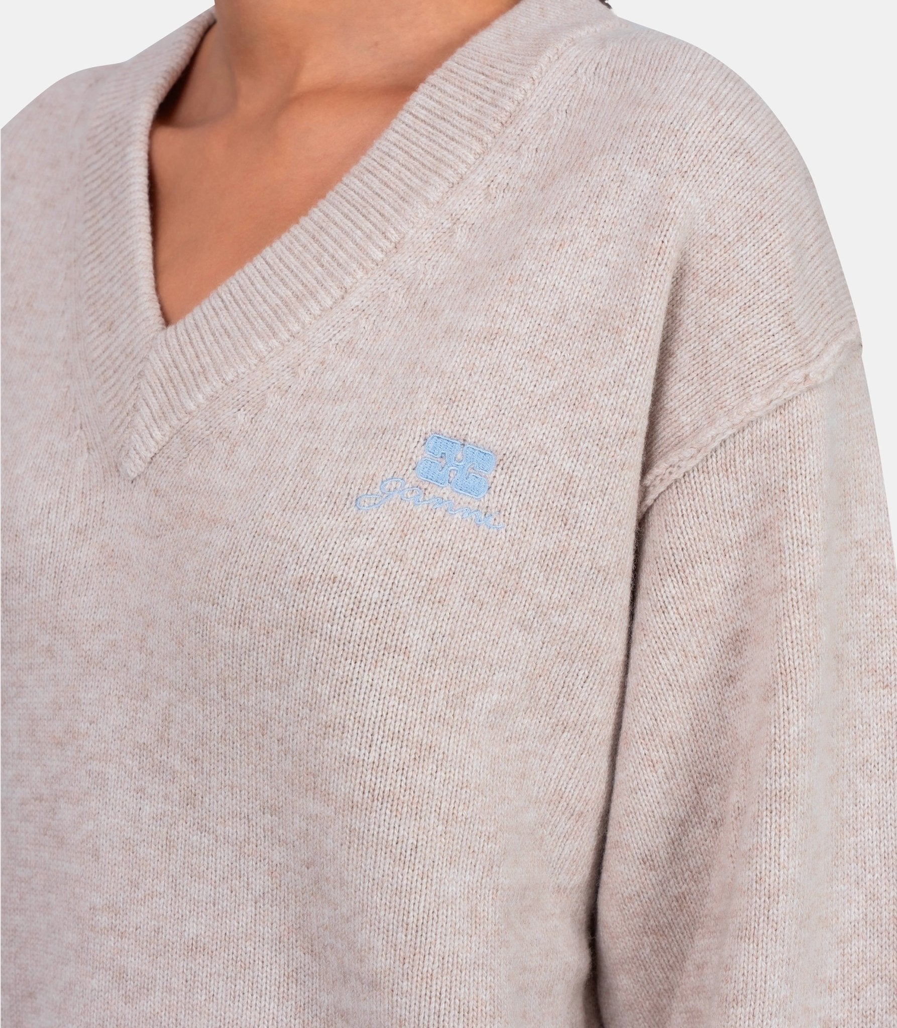 Maille col v core future - K2591 - 934 - XXS/XS - Ganni