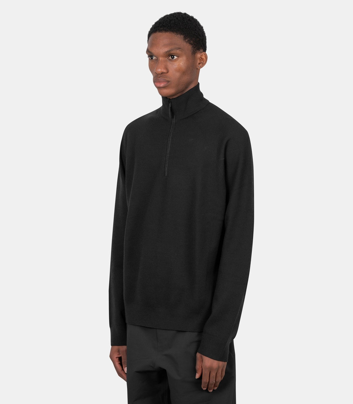 Maille conic wool half zip-X000010798-BLACK-M-Veilance