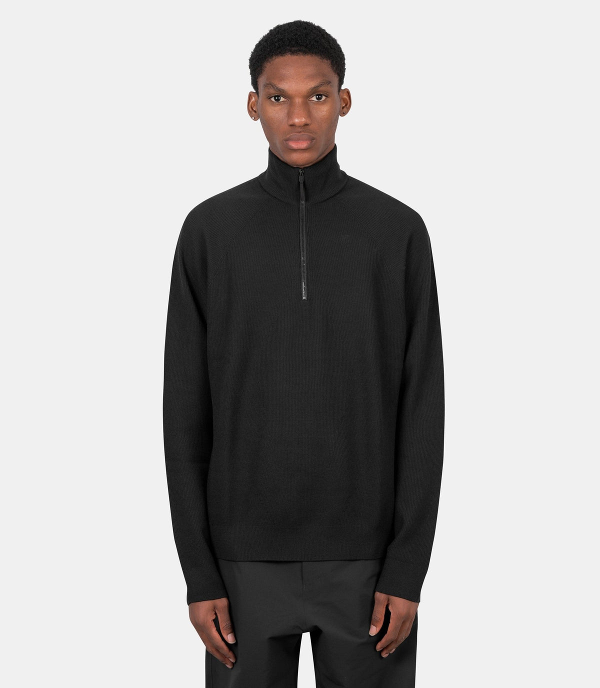 Maille conic wool half zip-X000010798-BLACK-M-Veilance