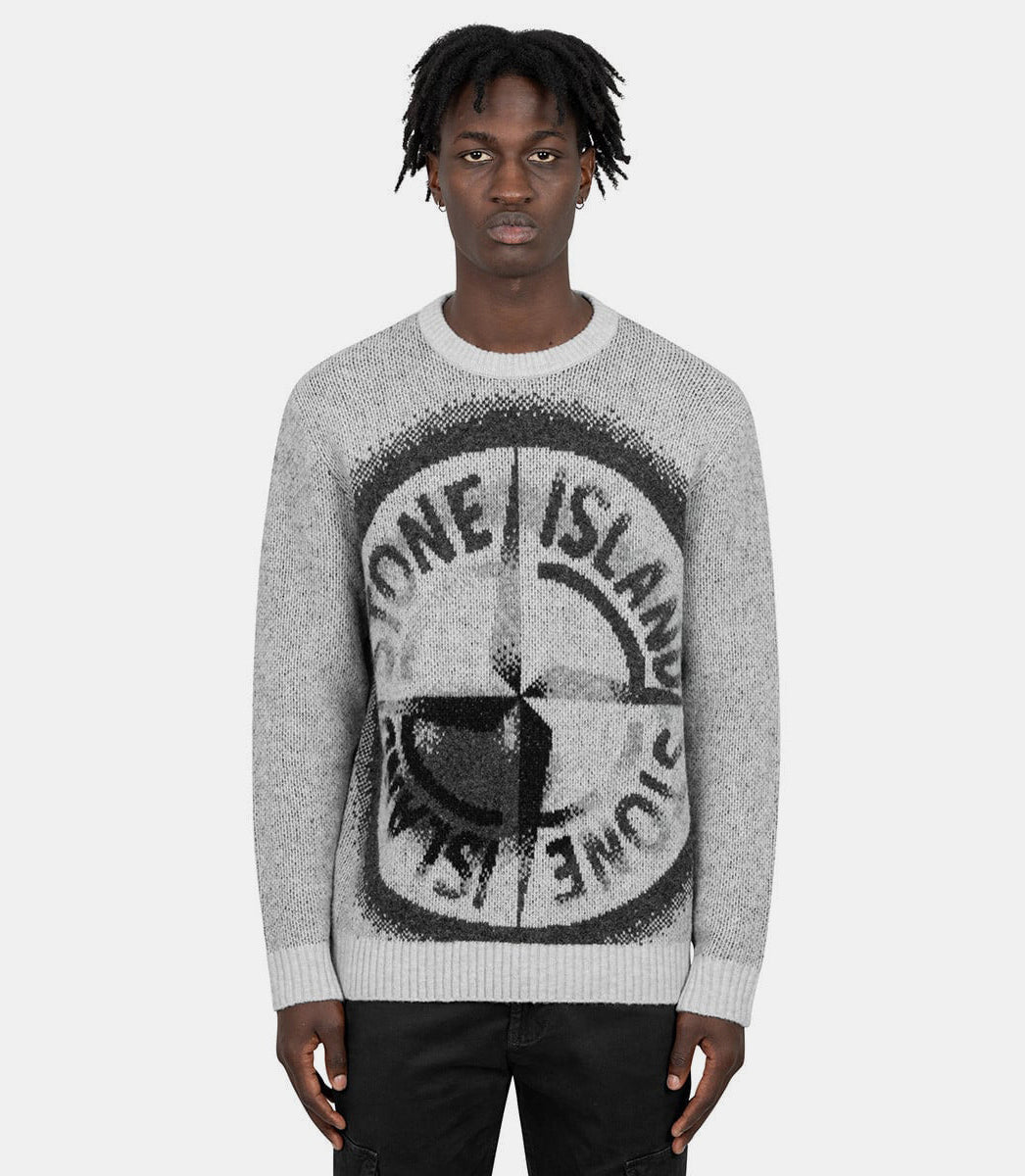 Maille logo gris - 8115522d1 - v0060 - fw24 - s - Stone island