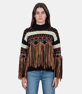 Maille sacha en tricot à frangesSACHA - BLACK - FW23 - XSTach