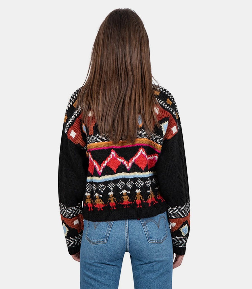 Maille sacha en tricot à frangesSACHA - BLACK - FW23 - XSTach