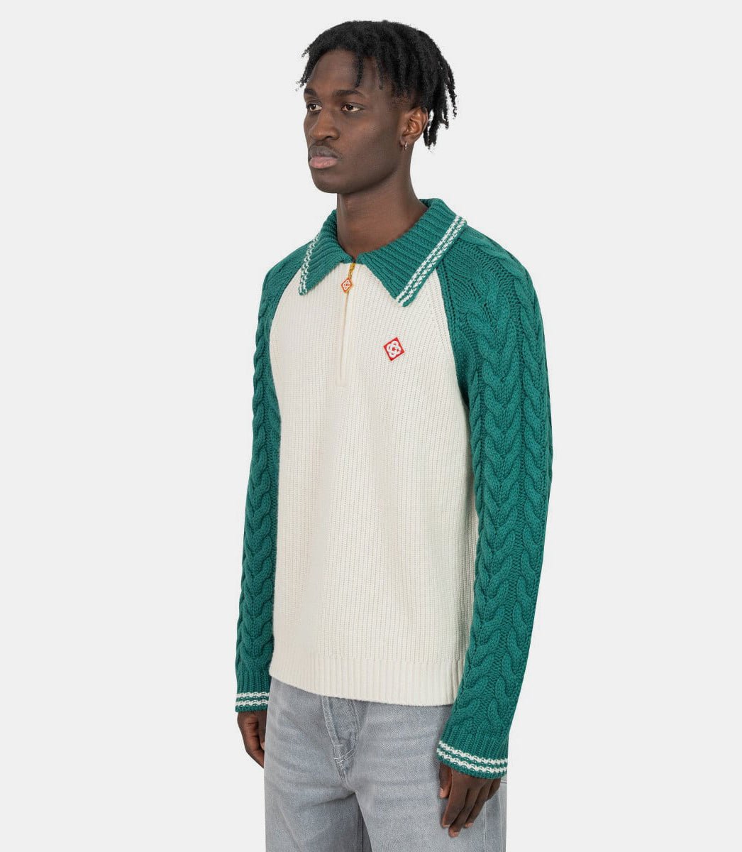 Maille texturée zippéeMPS25 - KW - 820 - 01 - LCasablanca