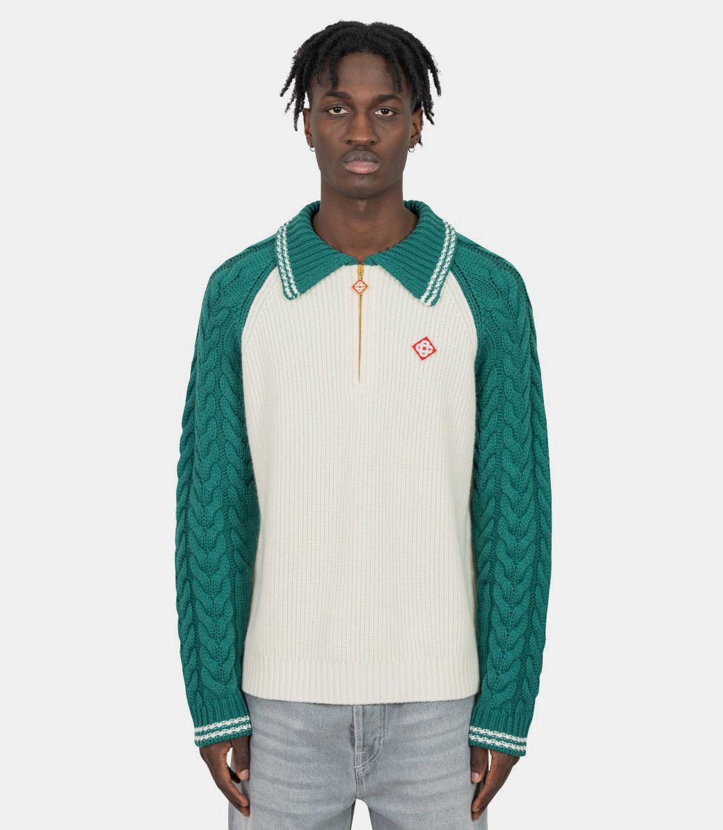 Maille texturée zippéeMPS25 - KW - 820 - 01 - LCasablanca