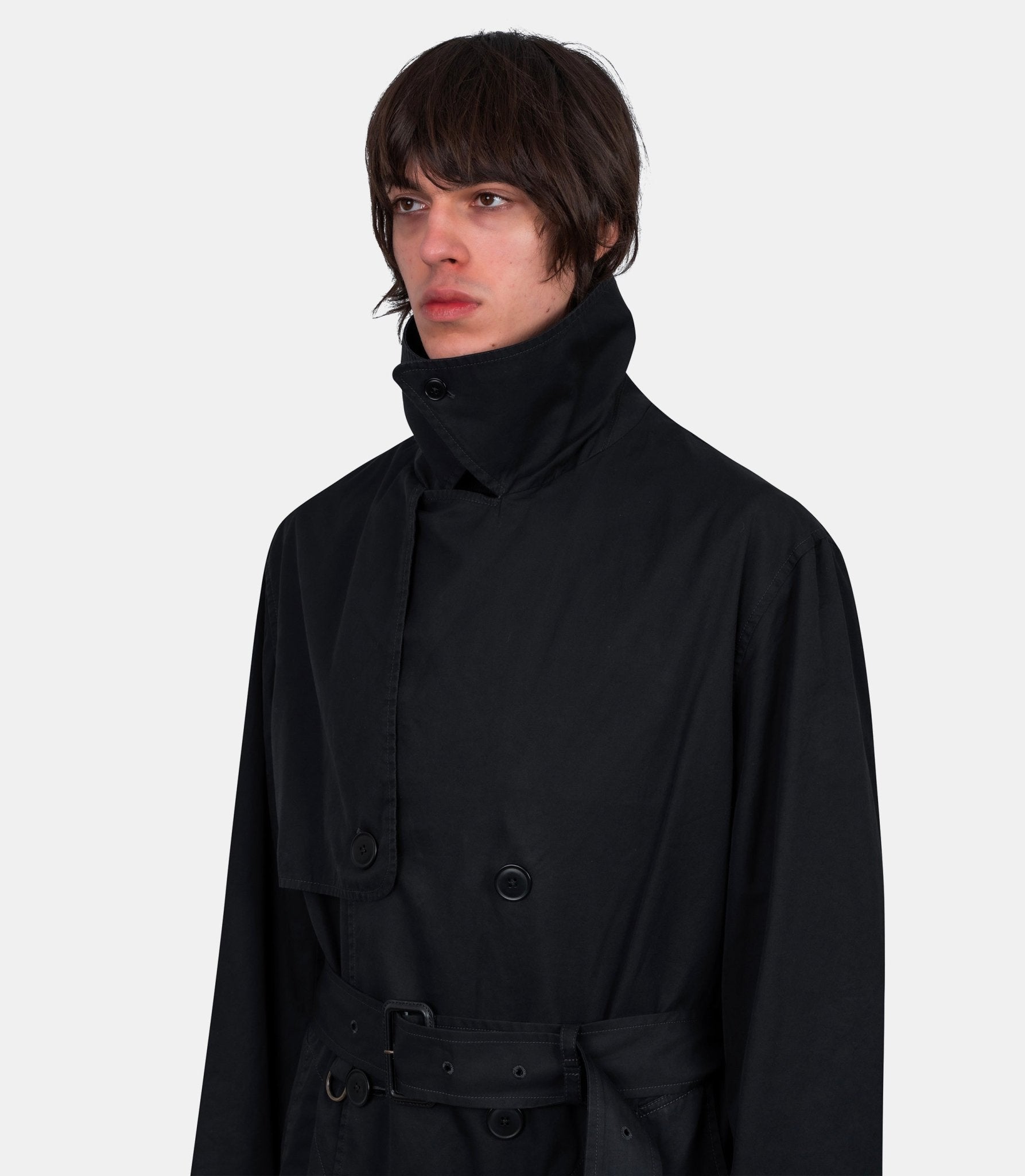 Manteau trench imperméable - CO1126-LF1441-BK999-44 - Lemaire