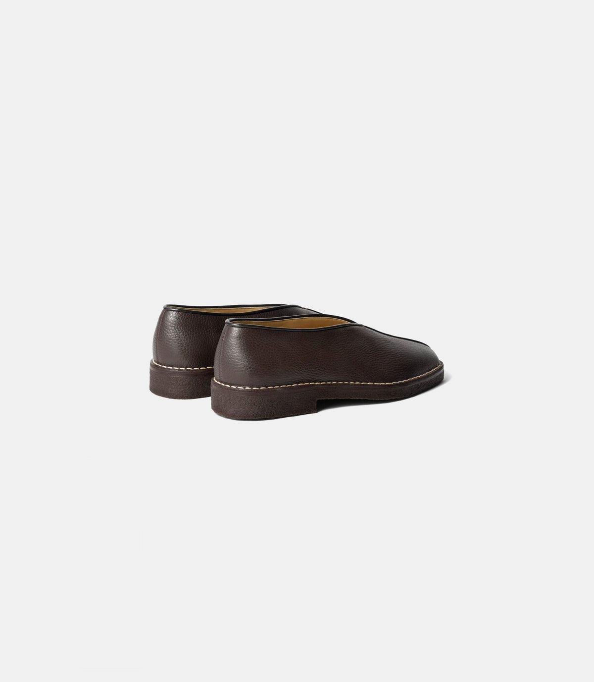 Mocassins piped en cuir grainé-FO0292-LL205-BR449-41-Lemaire