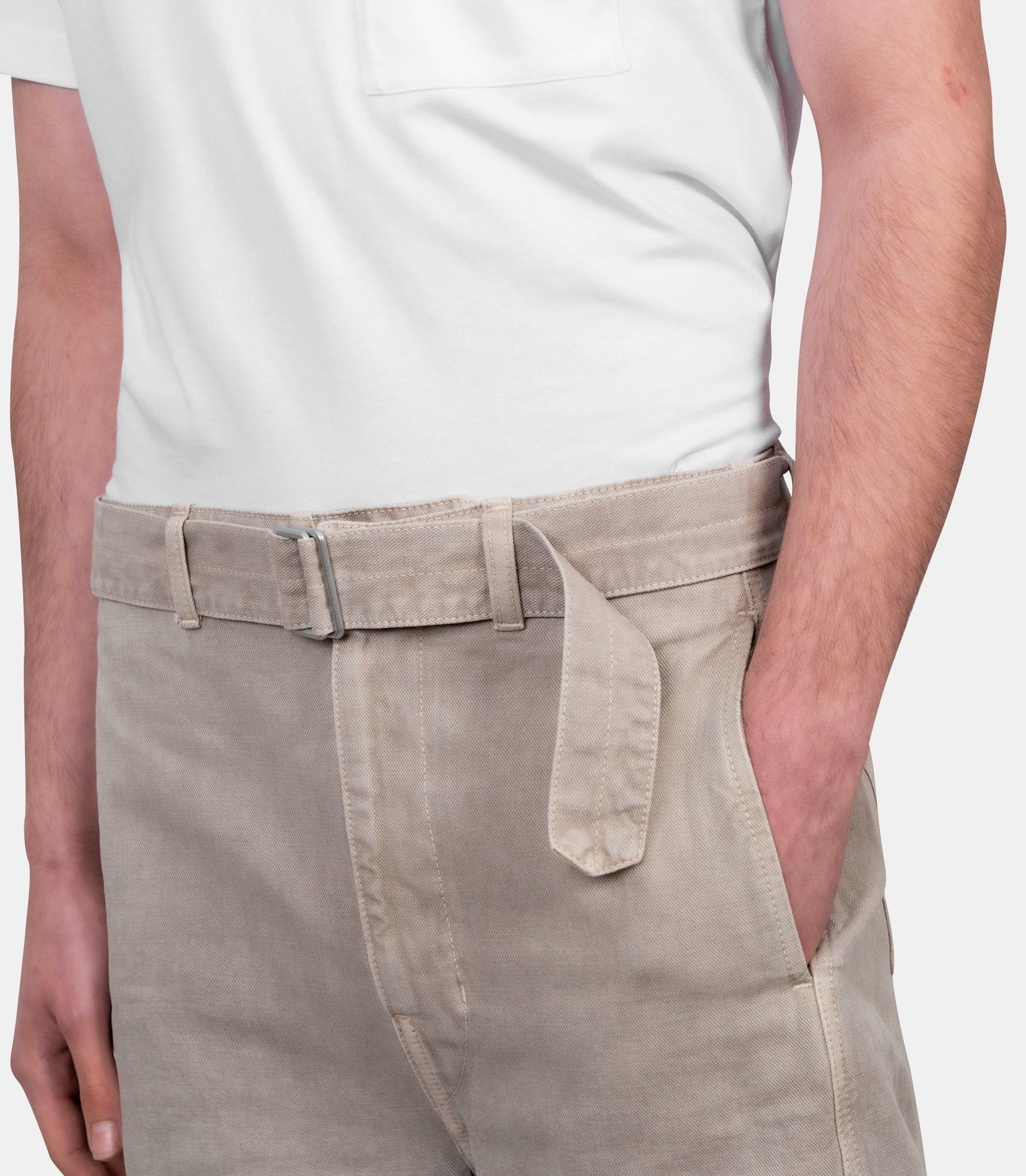 Pantalon à ceinture torsadé - PA326-LD1054-BK201-S - Lemaire