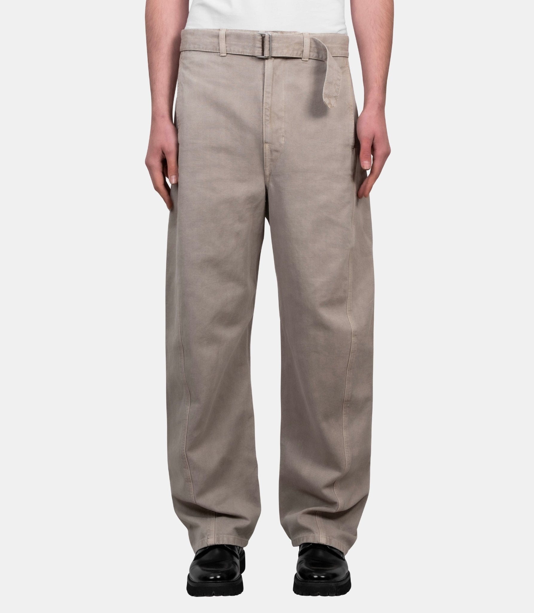 Pantalon à ceinture torsadé - PA326-LD1054-BK201-S - Lemaire