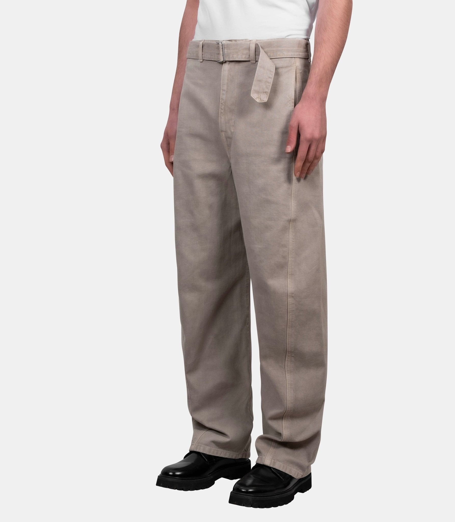Pantalon à ceinture torsadé - PA326-LD1054-BK201-S - Lemaire