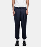 Pantalon à plis cropped laine - BP192-PL144-NY -XS - Drôle de monsieur