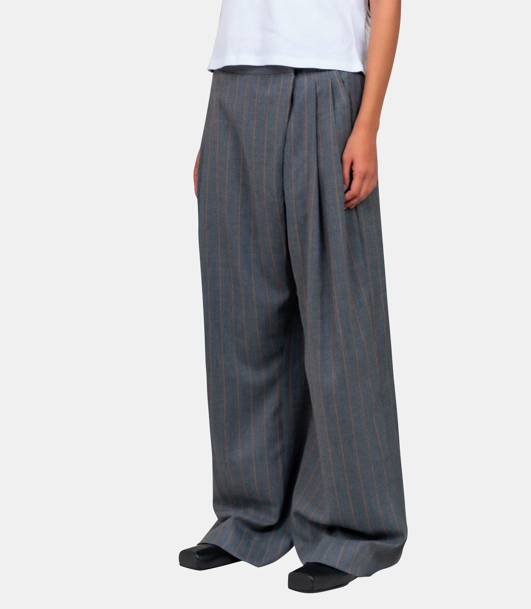 Pantalon à rayures - W0761-205-34 - Ganni