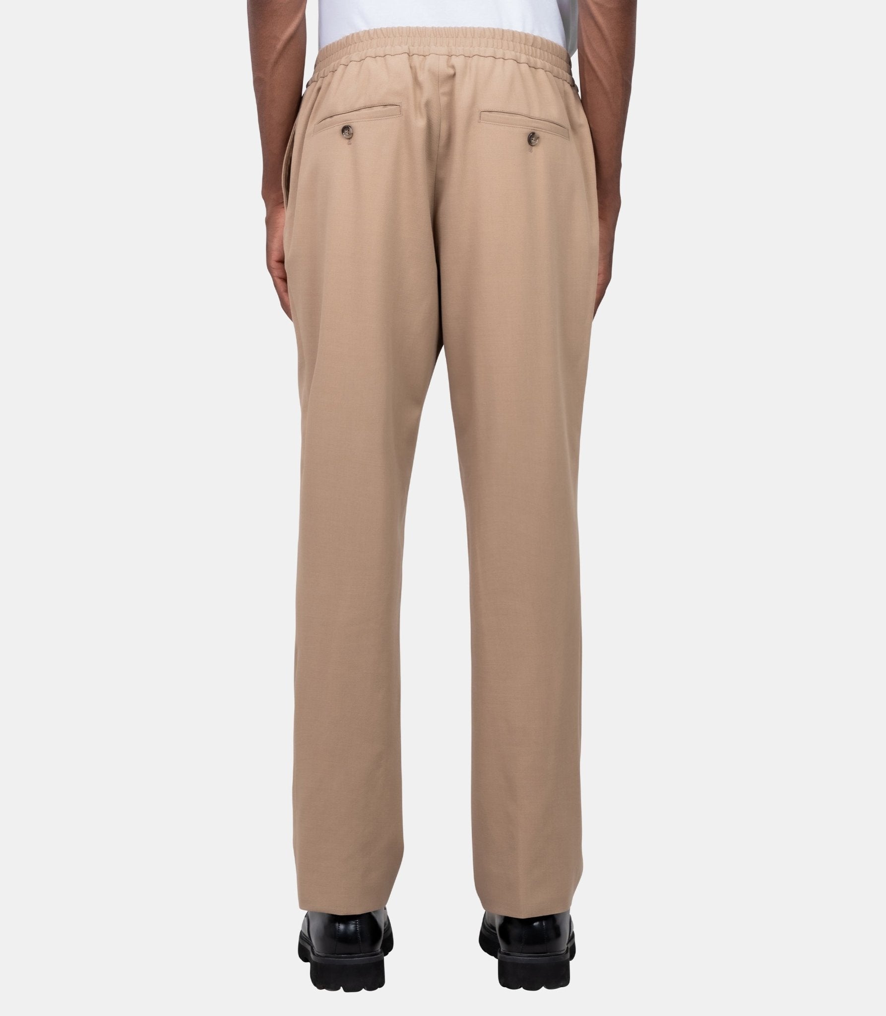 Pantalon à taille élastiquée-HTR226.WV0211.A184-S-Ami paris