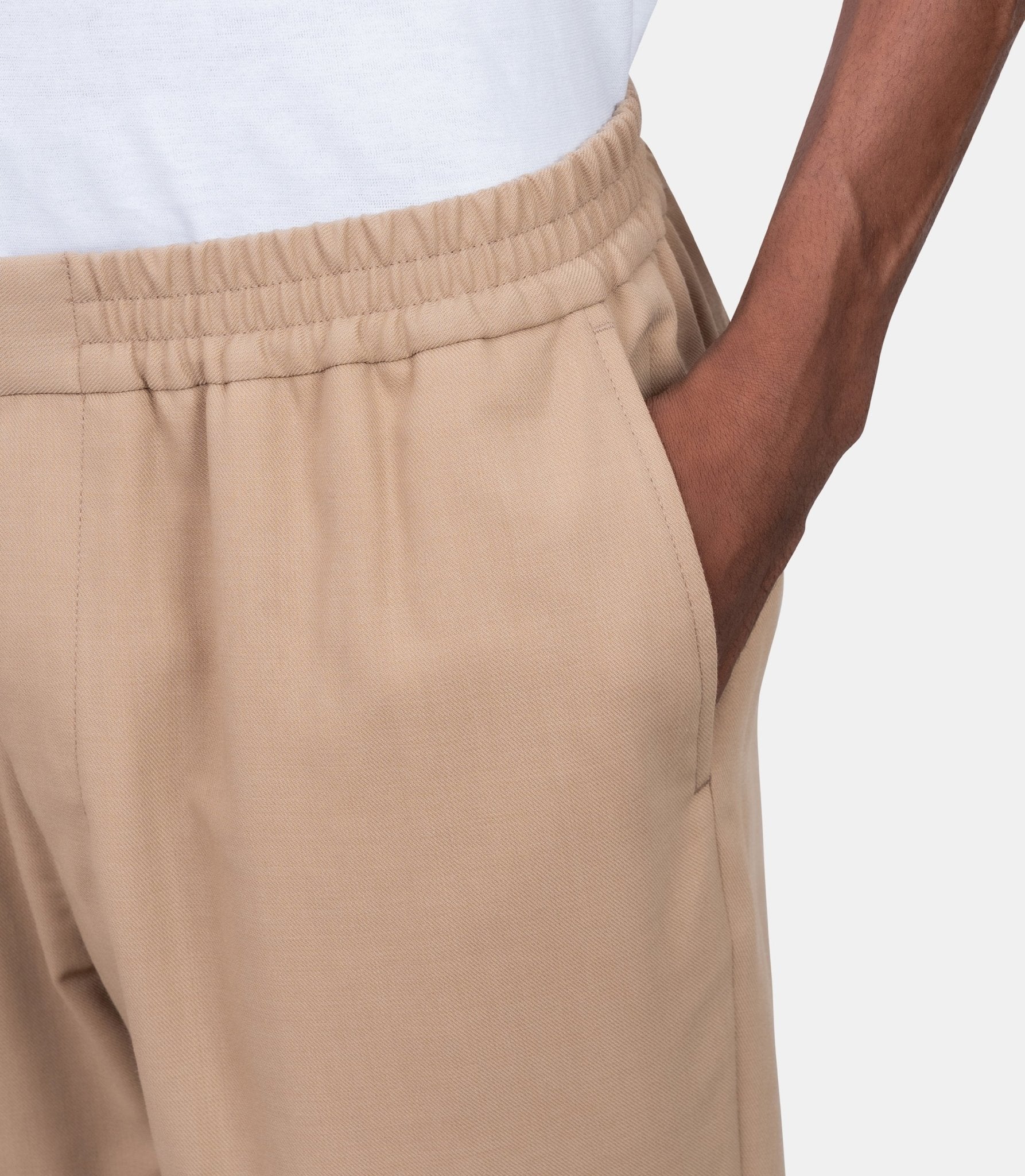 Pantalon à taille élastiquée-HTR226.WV0211.A184-S-Ami paris