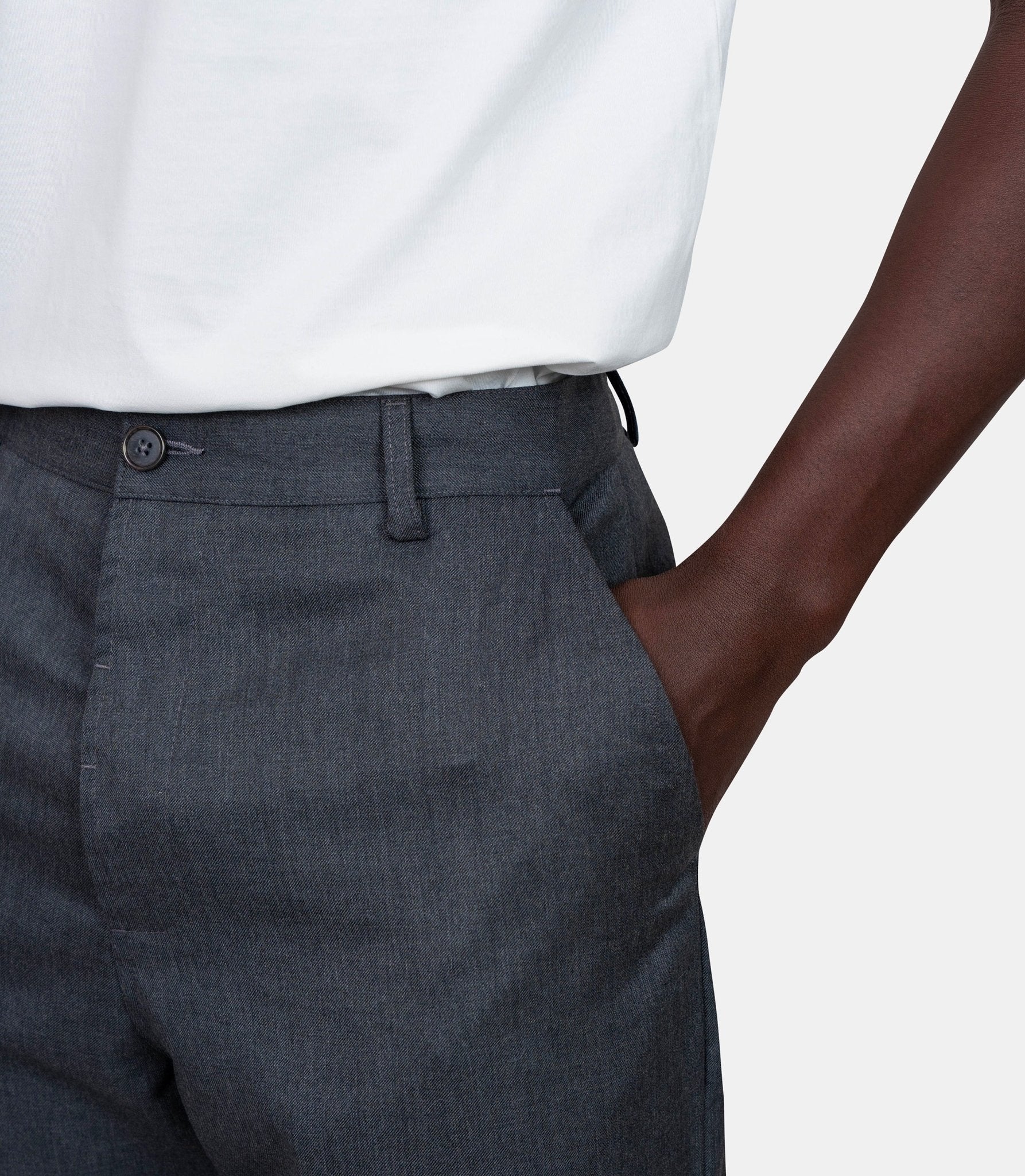 Pantalon chino militaire - 33143 - charcoal - 28 - Universal works.