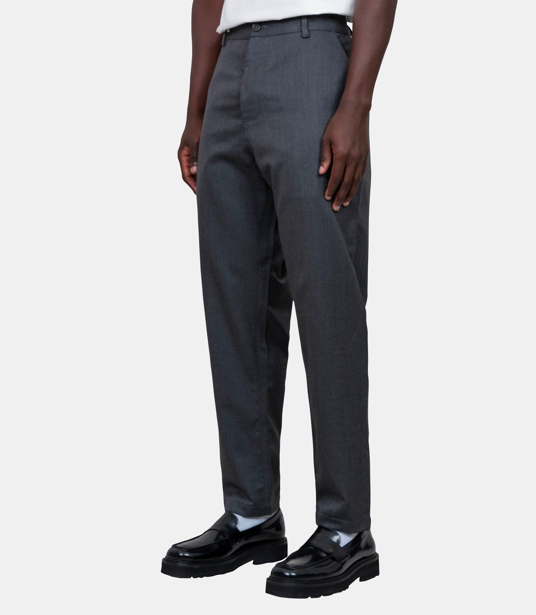 Pantalon chino militaire - 33143 - charcoal - 28 - Universal works.