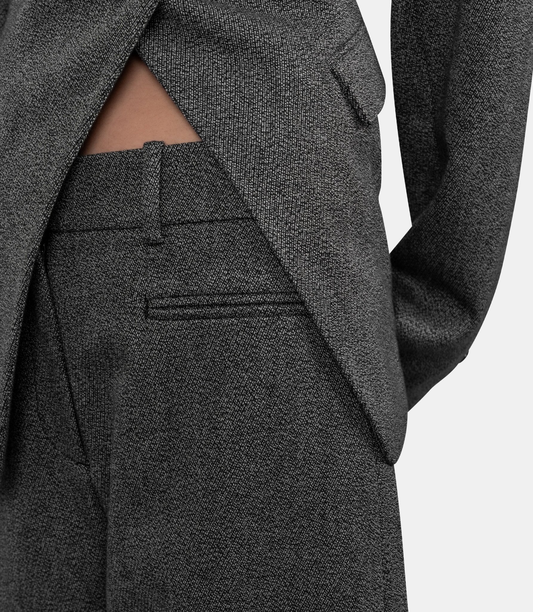 Pantalon de costume mouliné - A1080060-099-34 - Ganni