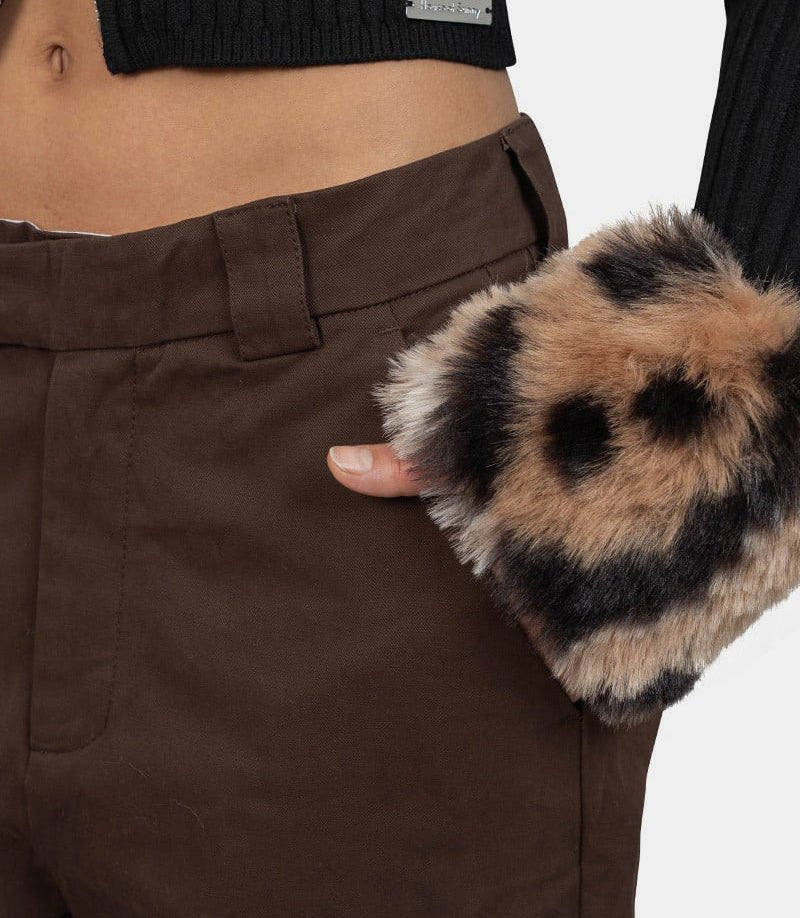 Pantalon de travail en toileVOL2553 - CHOCOLATE - XSHouse of sunny