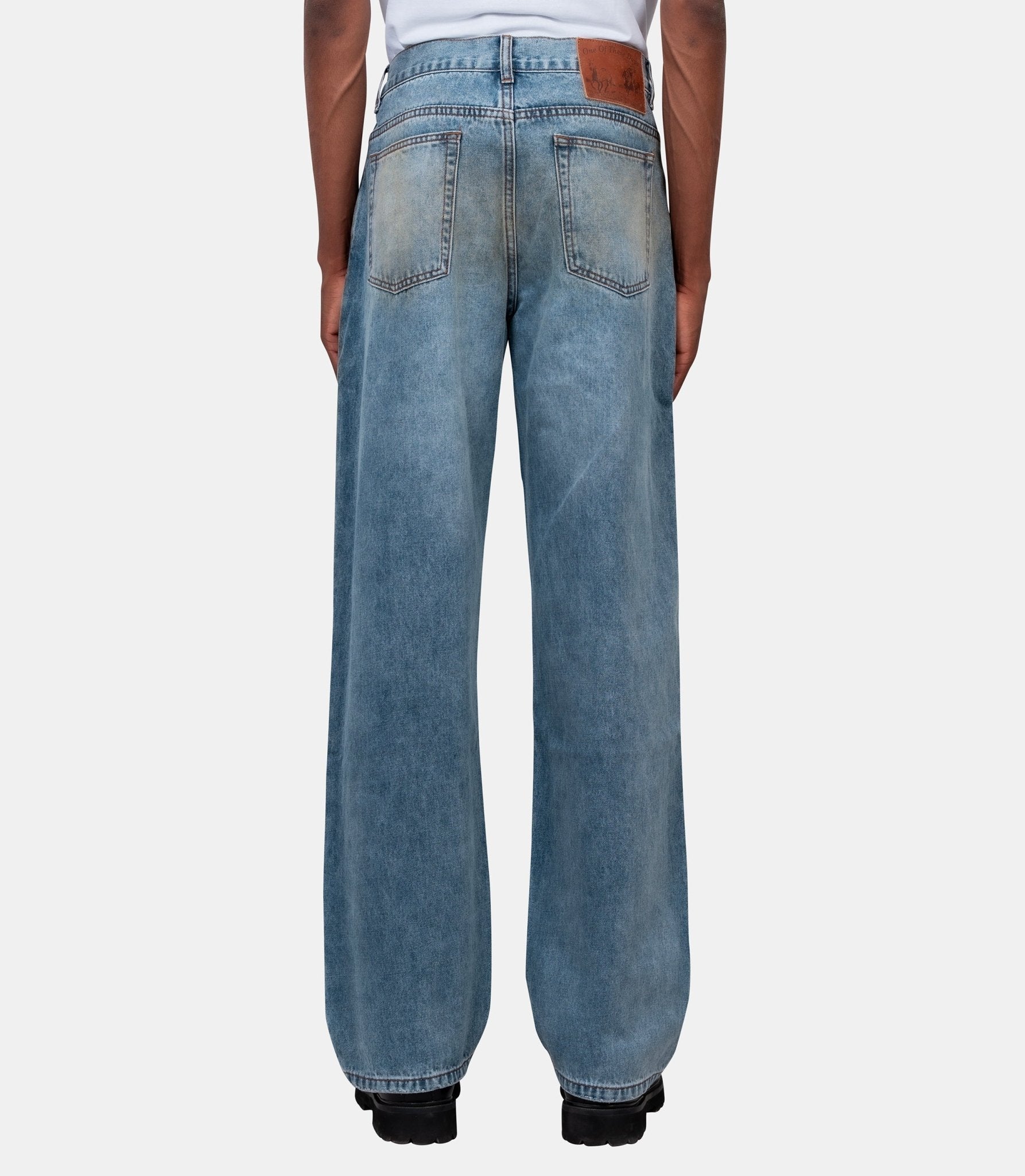 Pantalon denim all over print - 01D-11-008-INDIGO-S - One of these days