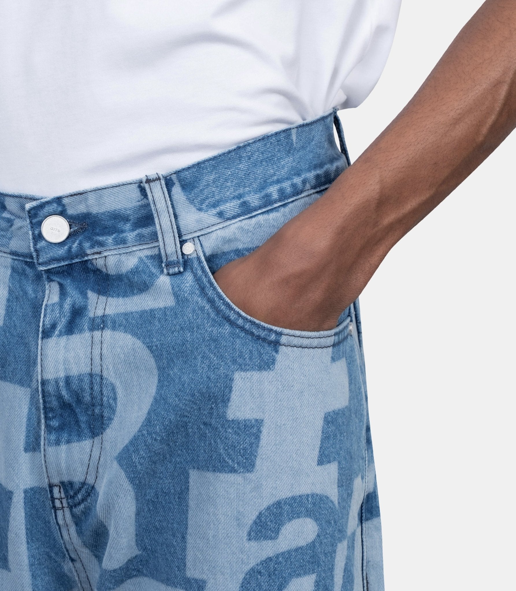 Pantalon denim allover - SS26-229P-28 - Arte