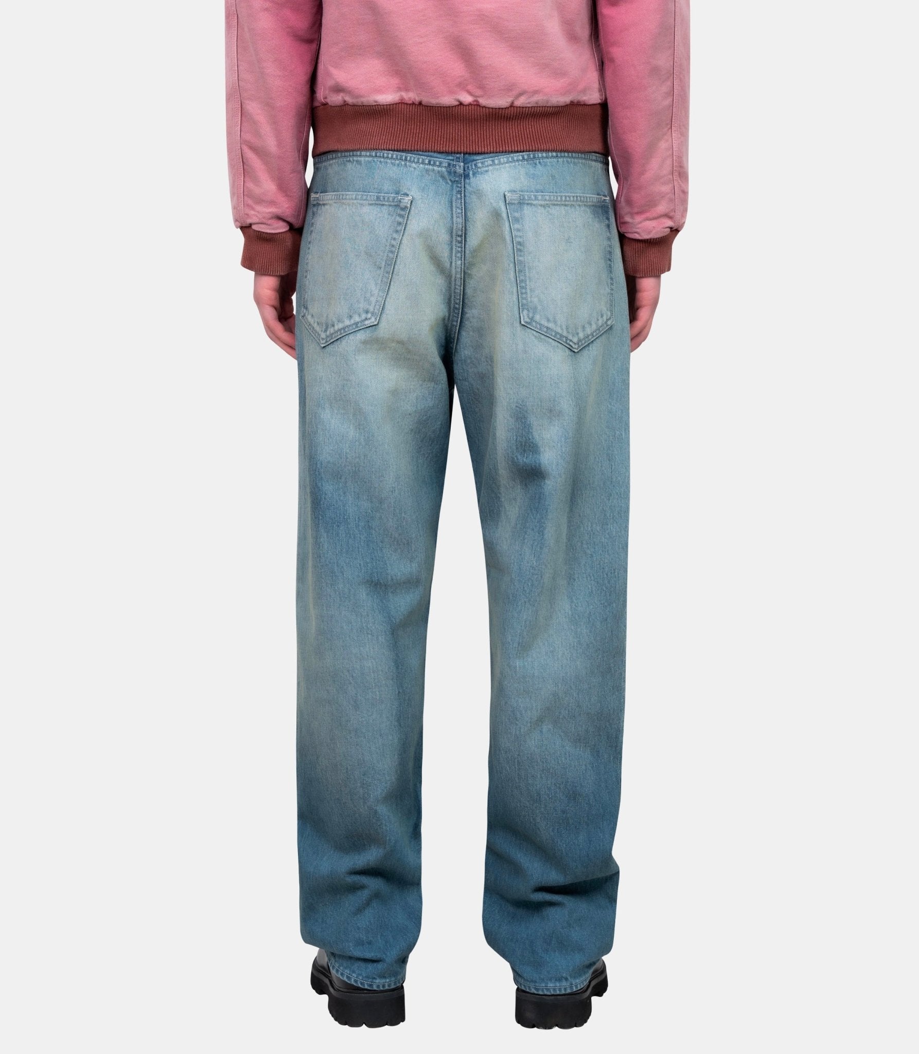 Pantalon denim délavé - A25AP03DH-fadedindigo-30 - Auralee