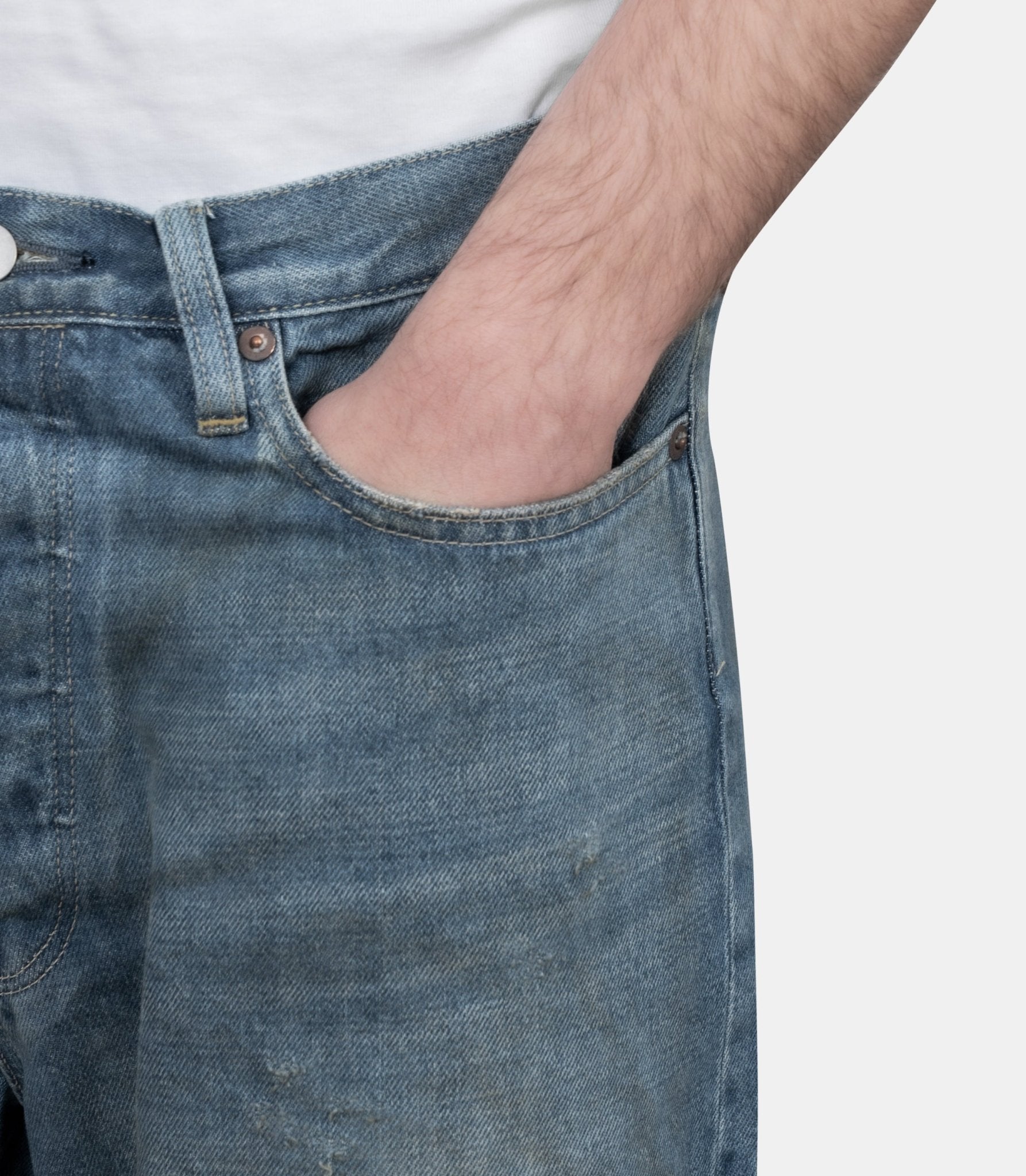 Pantalon denim large - ST.1391-INDIGO-S - Ssstein