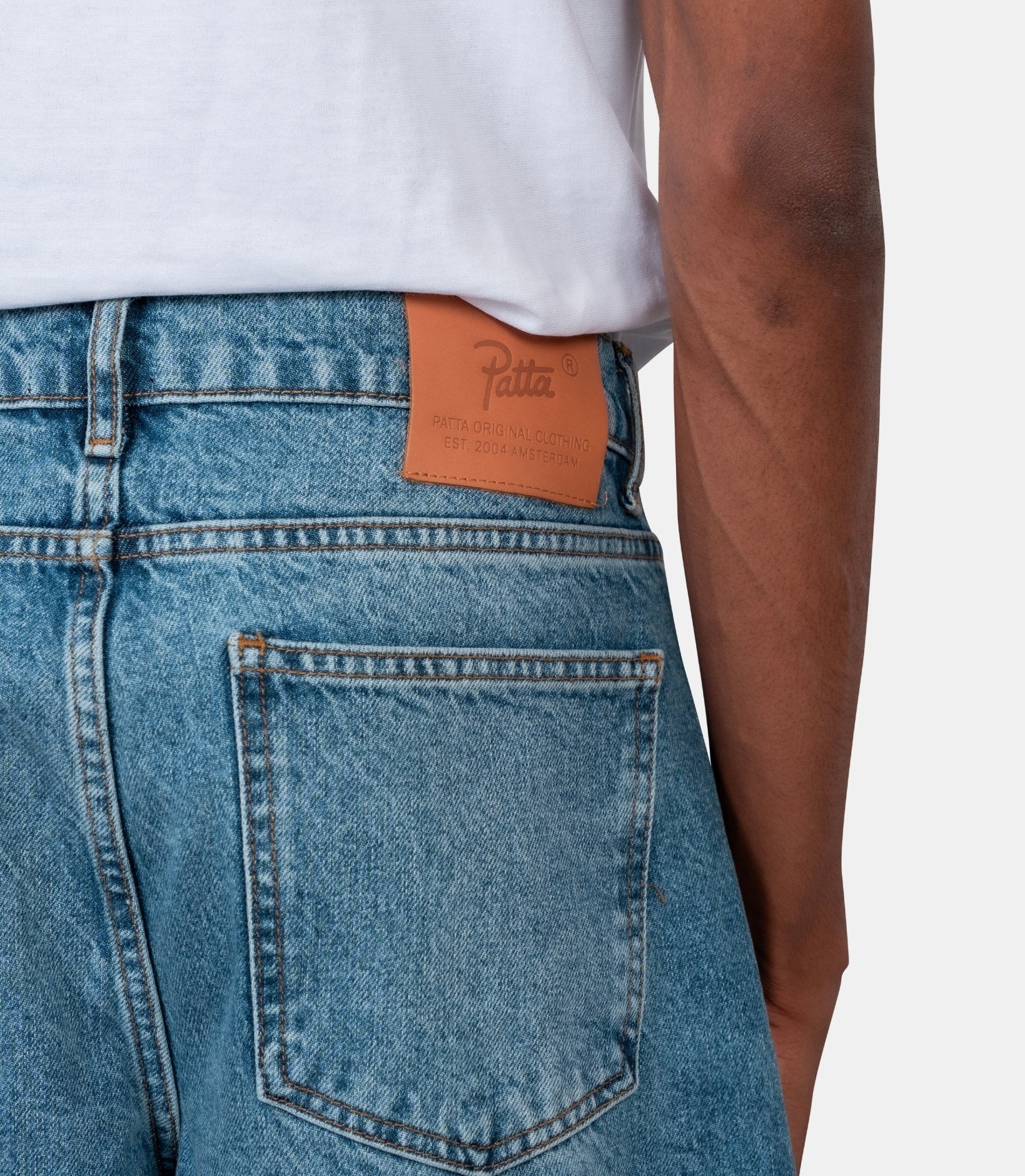 Pantalon denim laserprint whiskers - POC-SS26-4200-337-0019-100-28 - Patta
