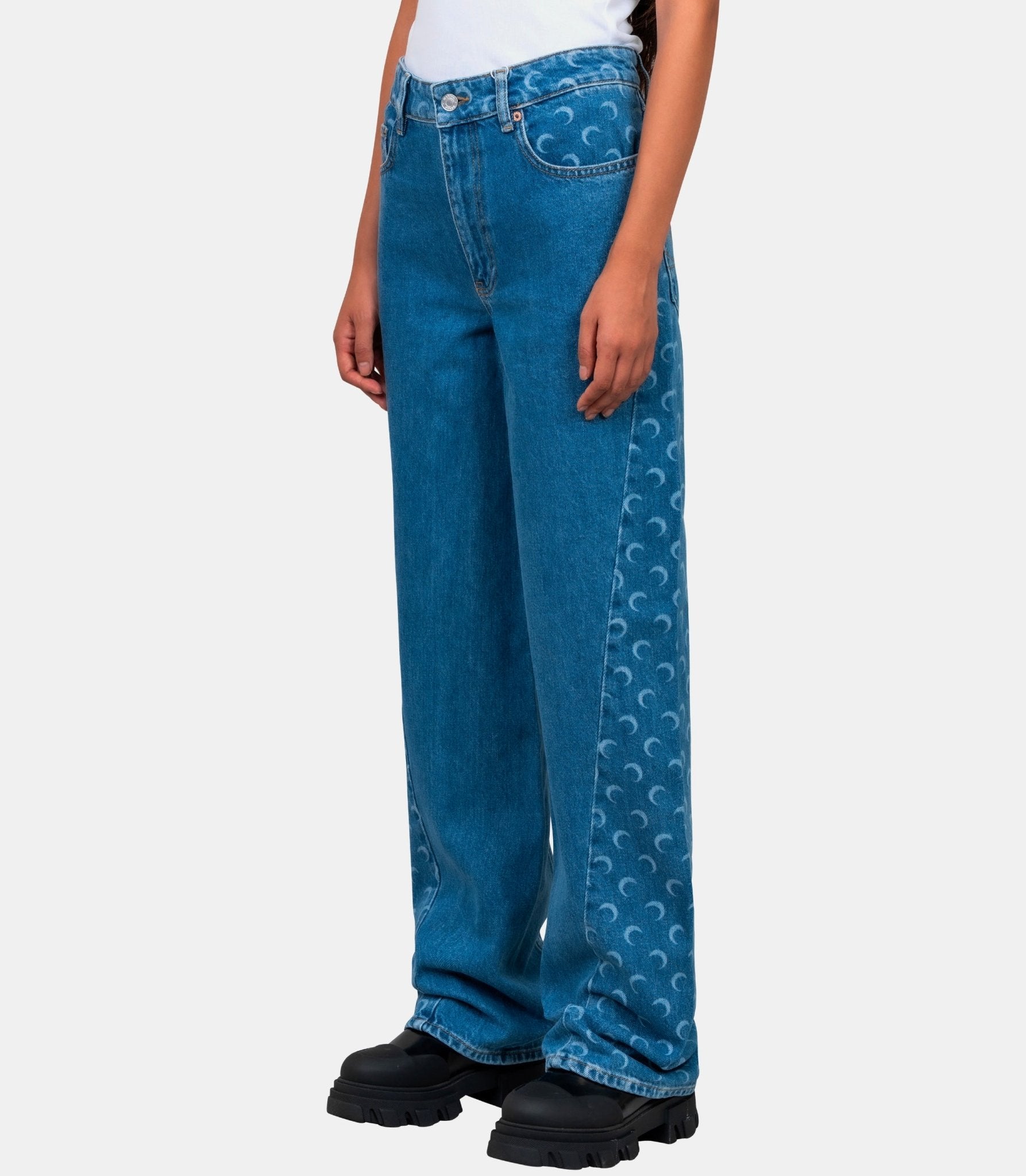 Pantalon denim moon baggy - WPA169ACDEN0002 - CDEN0002 - 36 - Marine serre