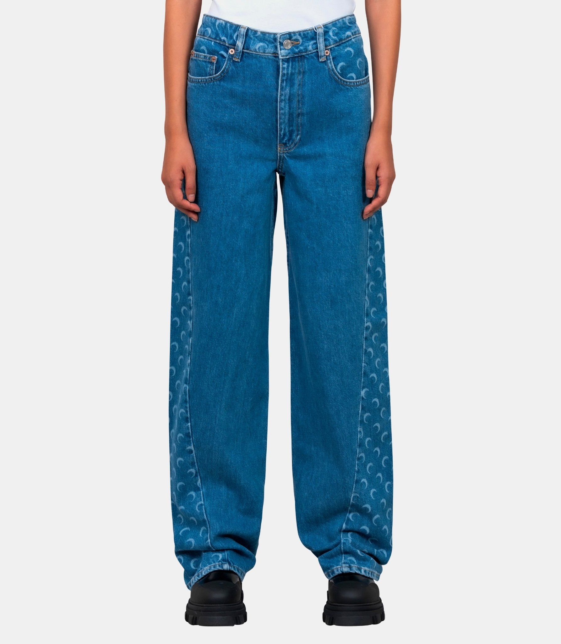 Pantalon denim moon baggy - WPA169ACDEN0002 - CDEN0002 - 36 - Marine serre