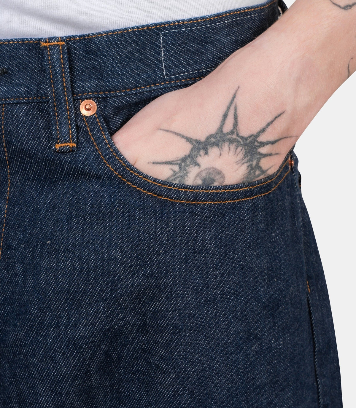 Pantalon denim selvedge x kuro-990014-0603-30-Maison kitsuné