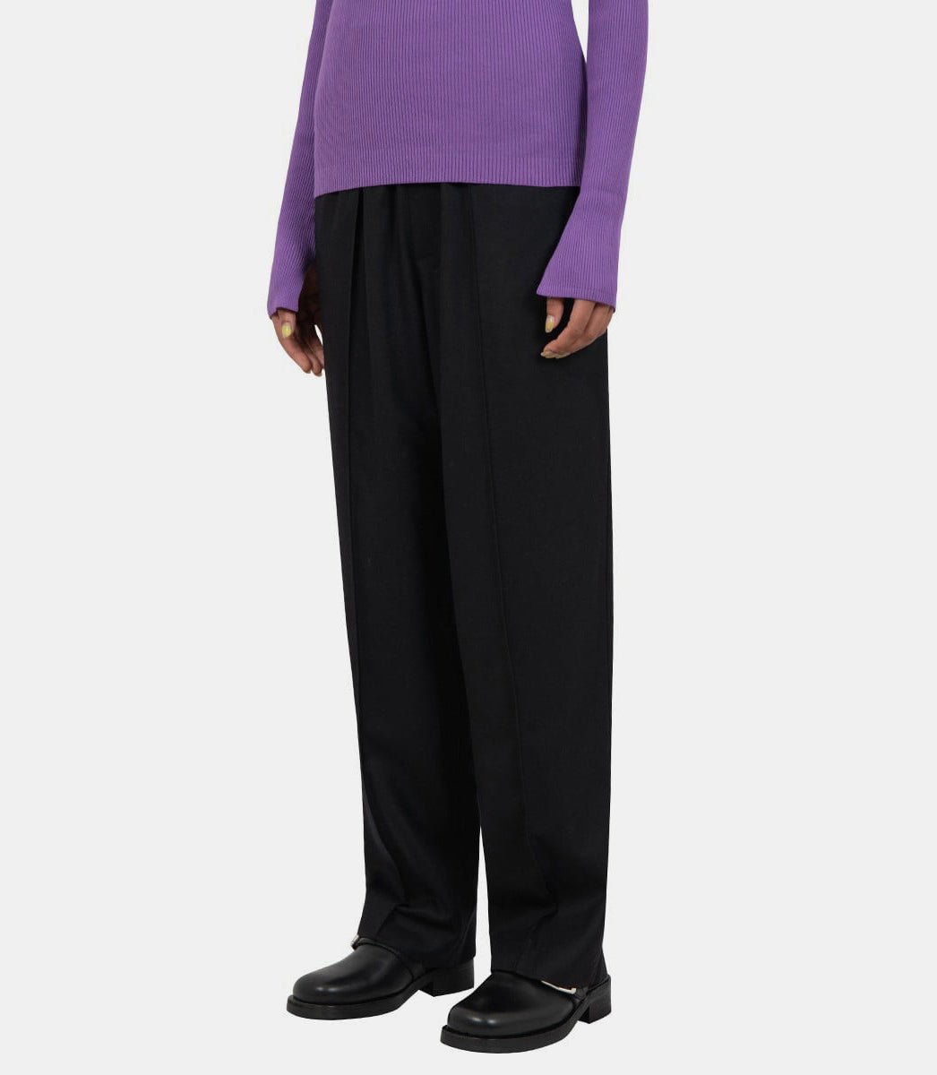 Pantalon en laine légèreA23AP04OS - BLACK - FW23 - 0Auralee