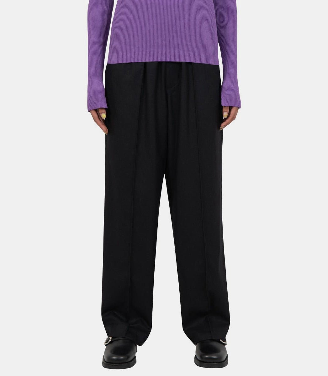Pantalon en laine légèreA23AP04OS - BLACK - FW23 - 0Auralee