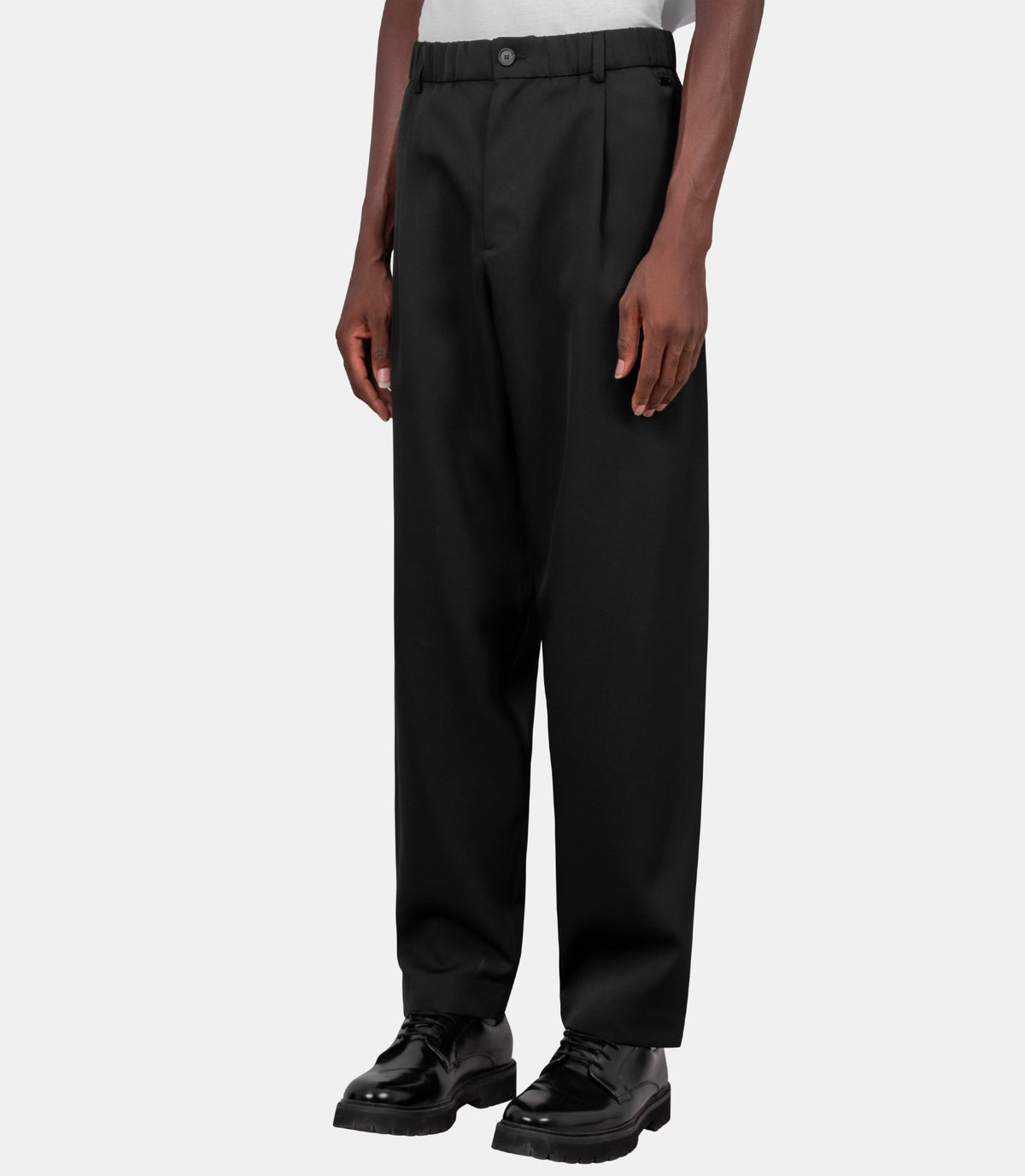 Pantalon en laine thermocollée-21MMPA302A-110787A-999-46-Massimo osti