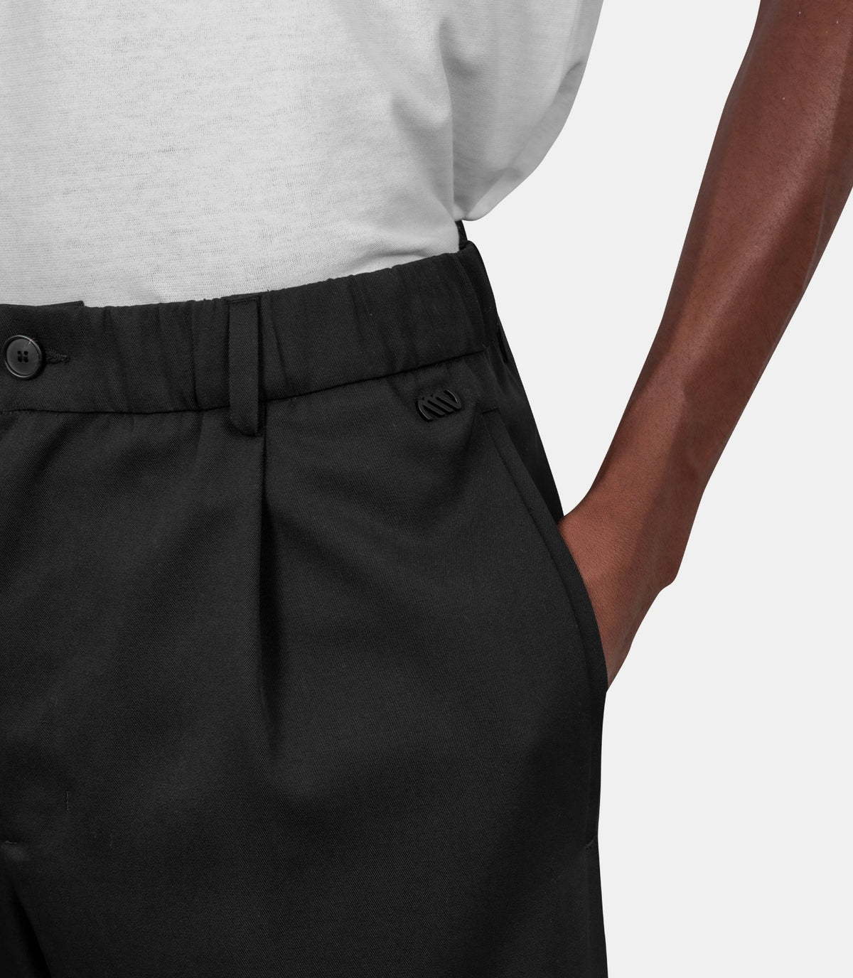 Pantalon en laine thermocollée-21MMPA302A-110787A-999-46-Massimo osti