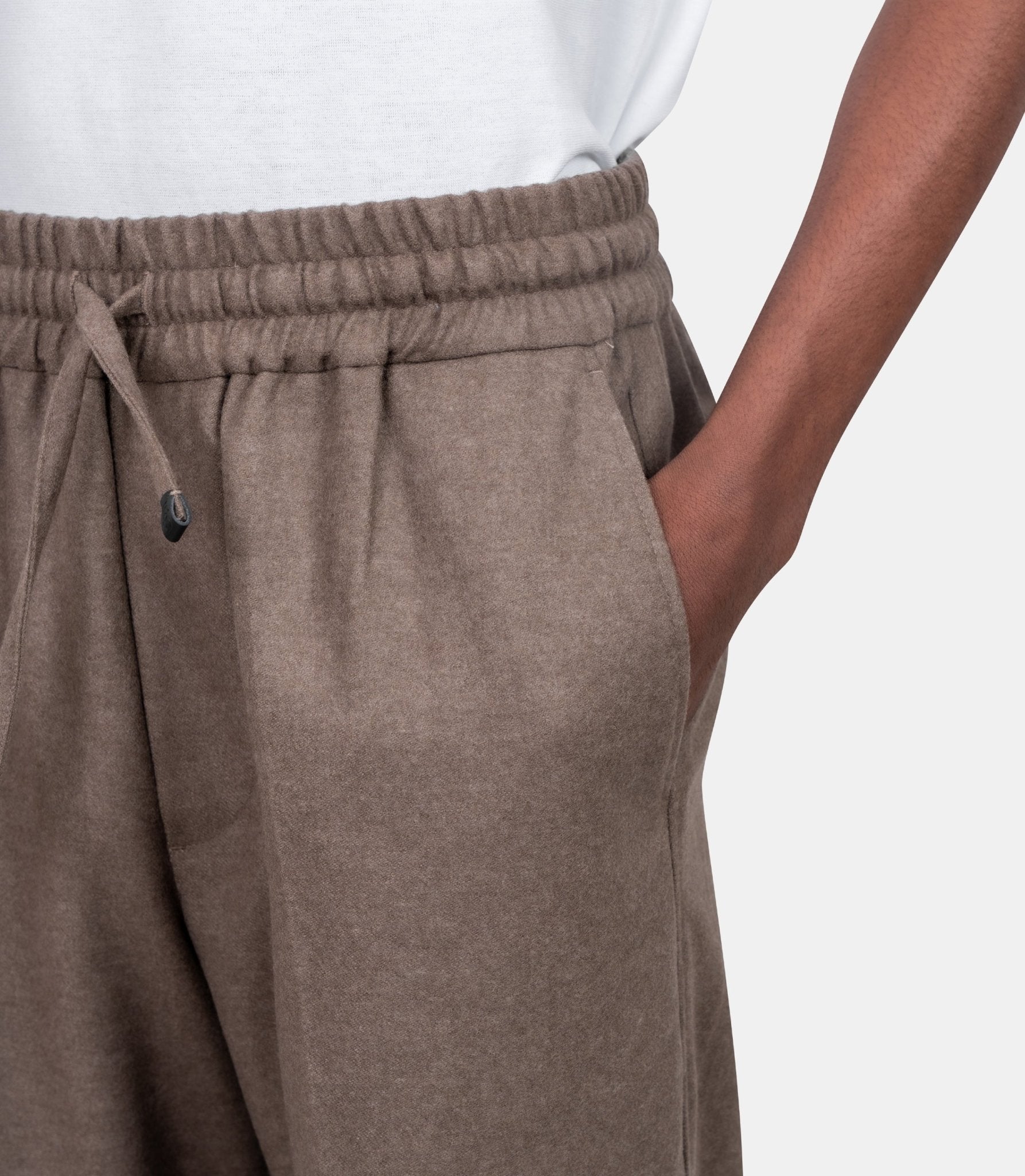 Pantalon flannel élastique-L-BP191-WV016-LBR-XS-Drôle de monsieur