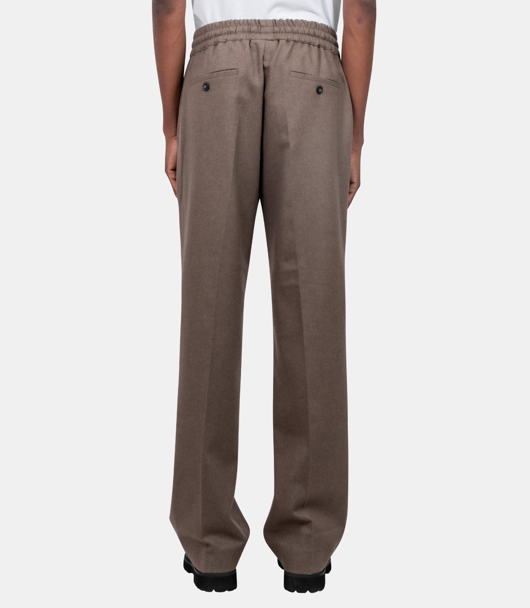 Pantalon flannel élastique-L-BP191-WV016-LBR-XS-Drôle de monsieur