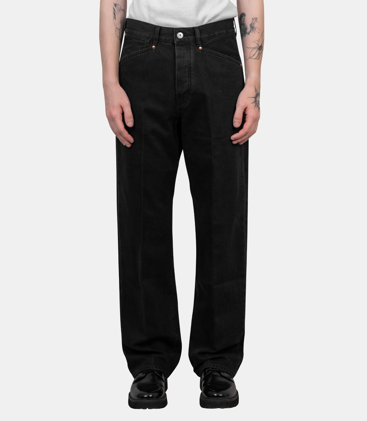 Pantalon large-PA1352-LD1075-BK999-48-Lemaire